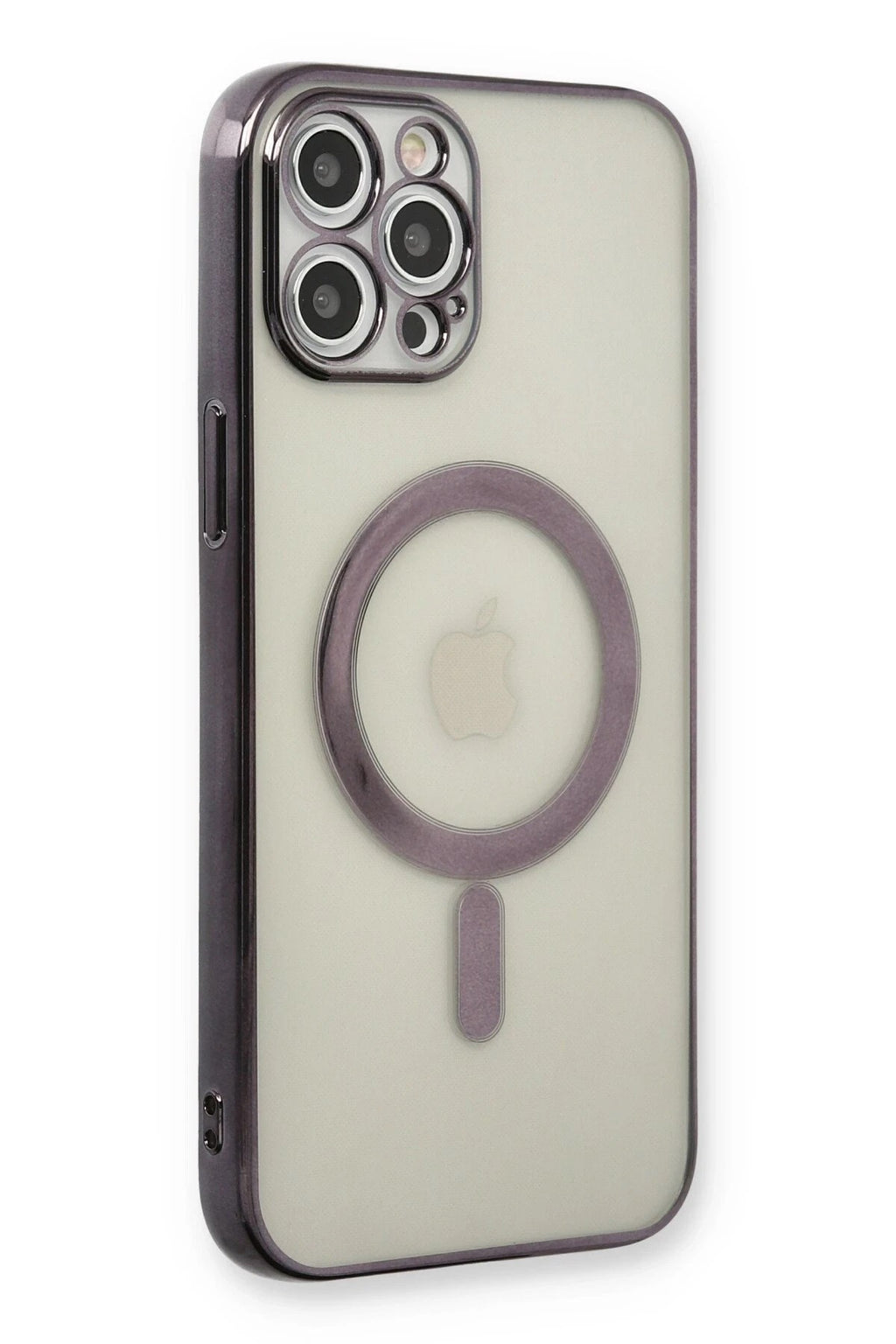 Mey İthalat® iPhone 12 Pro Kılıf Magneticsafe Lazer Silikon - Siyah