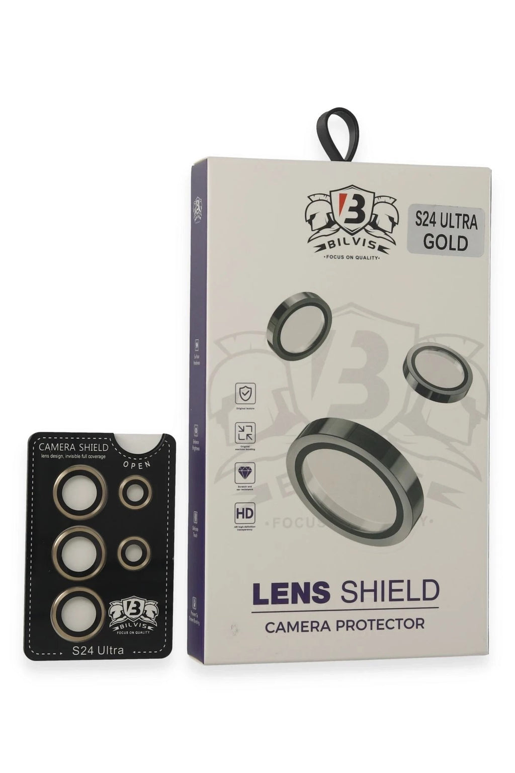 Mey İthalat® Samsung Galaxy S24 Ultra Bilvis Titan Kamera Lens - Gold