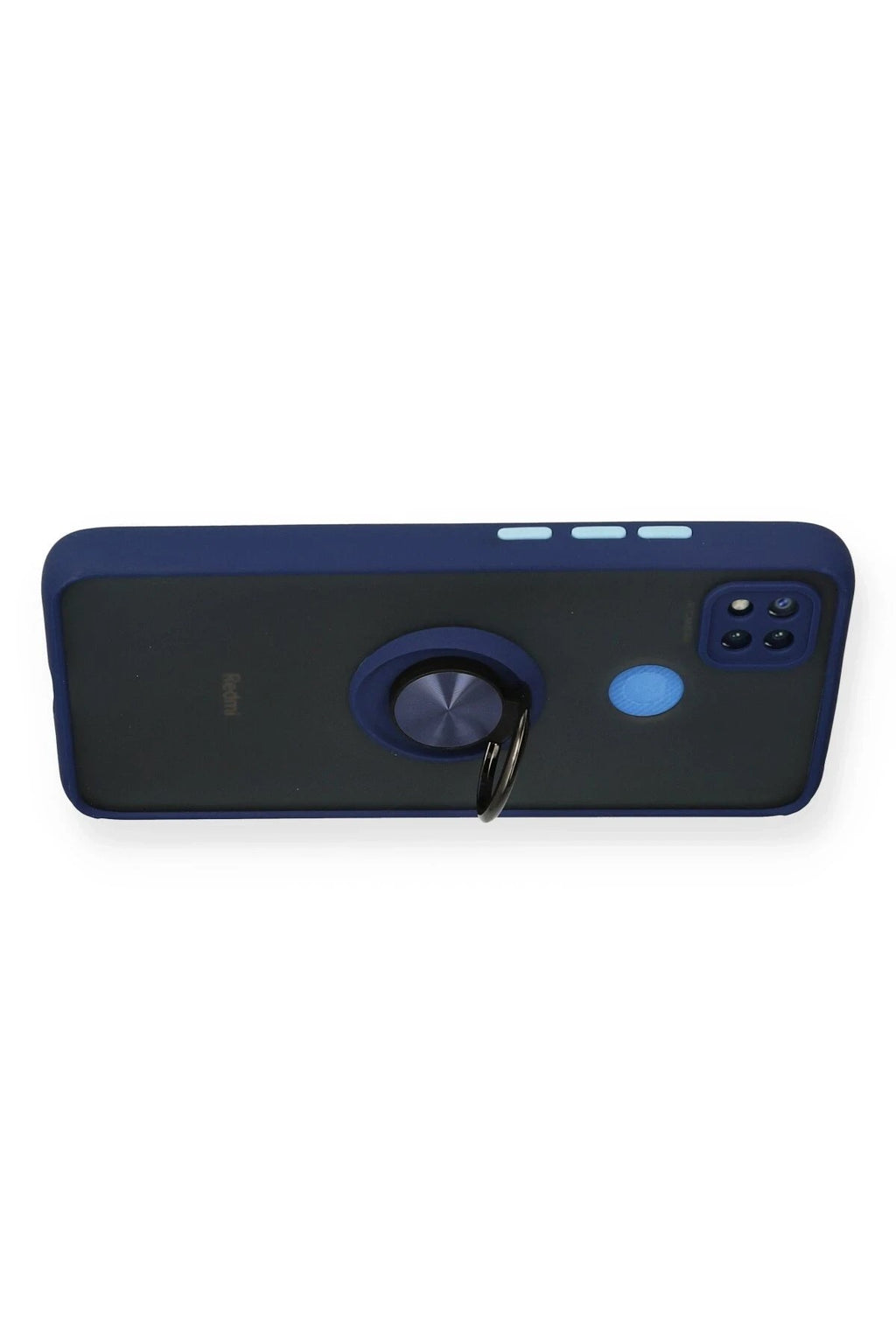Mey İthalat® Redmi 9C Kılıf Montreal Yüzüklü Silikon Kapak - Lacivert