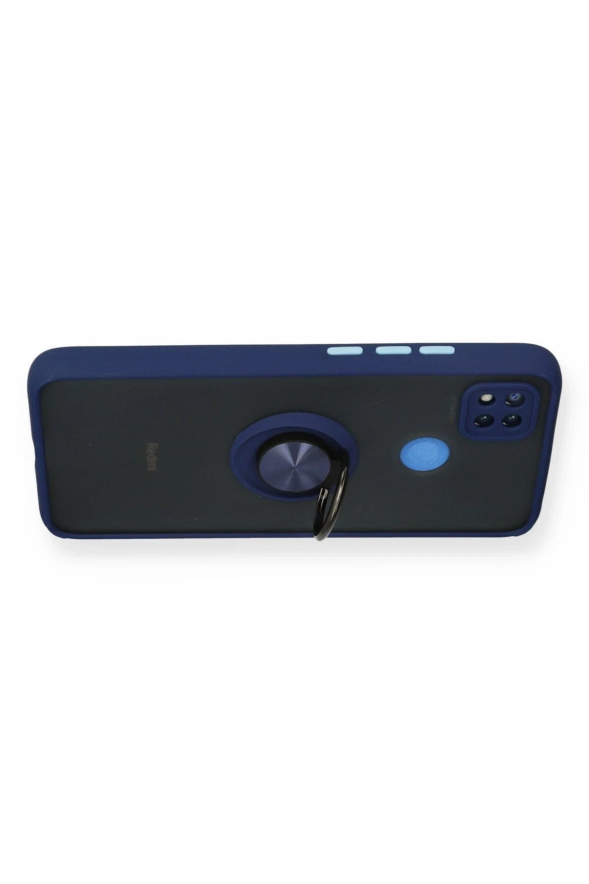 Mey İthalat® Redmi 9C Kılıf Montreal Yüzüklü Silikon Kapak - Lacivert