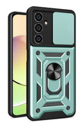 Mey İthalat® Samsung Galaxy A05S Kılıf Pars Lens Yüzüklü Silikon - Yeşil