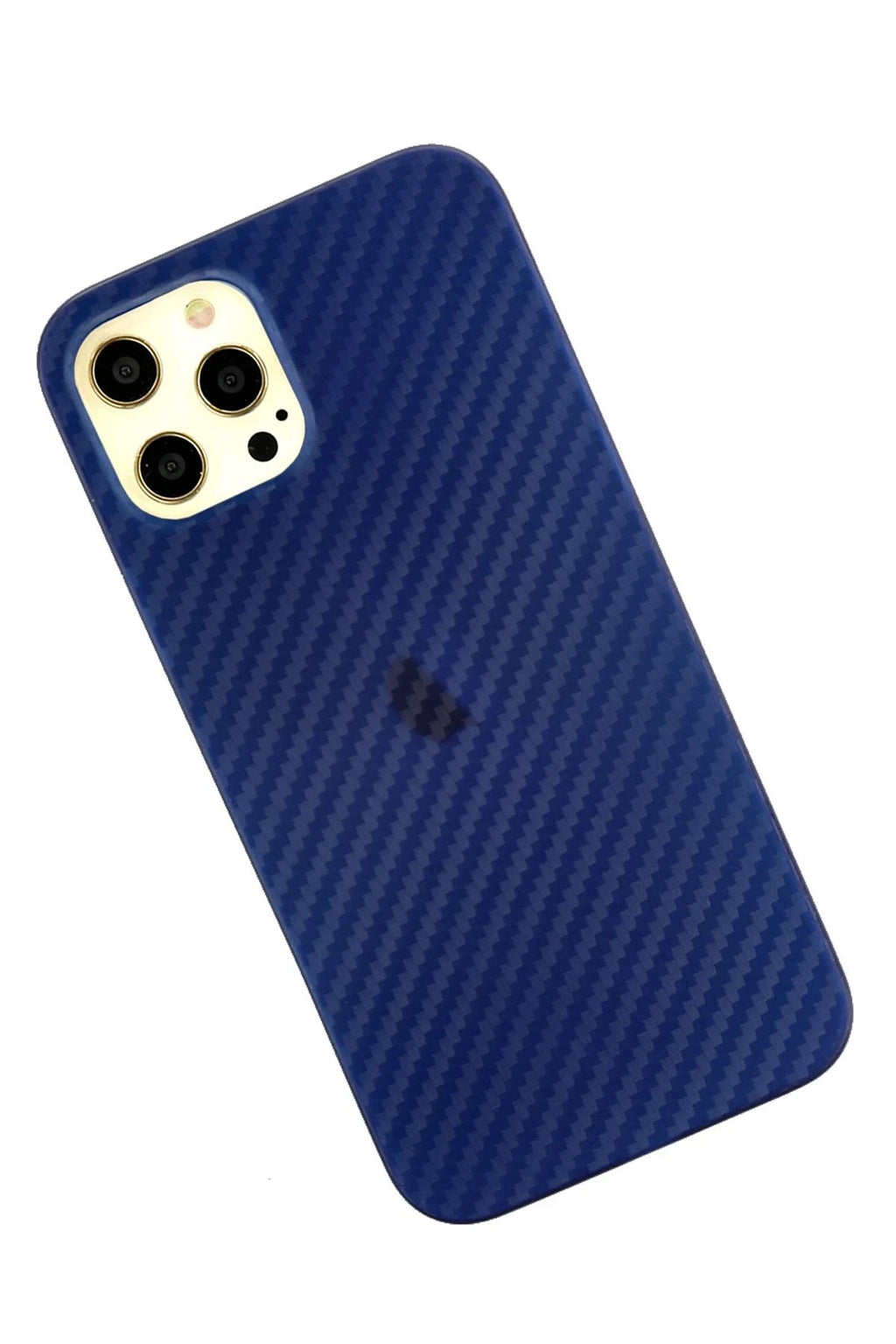 Mey İthalat® iPhone 12 Pro Max Kılıf Karbon PP Silikon - Mavi