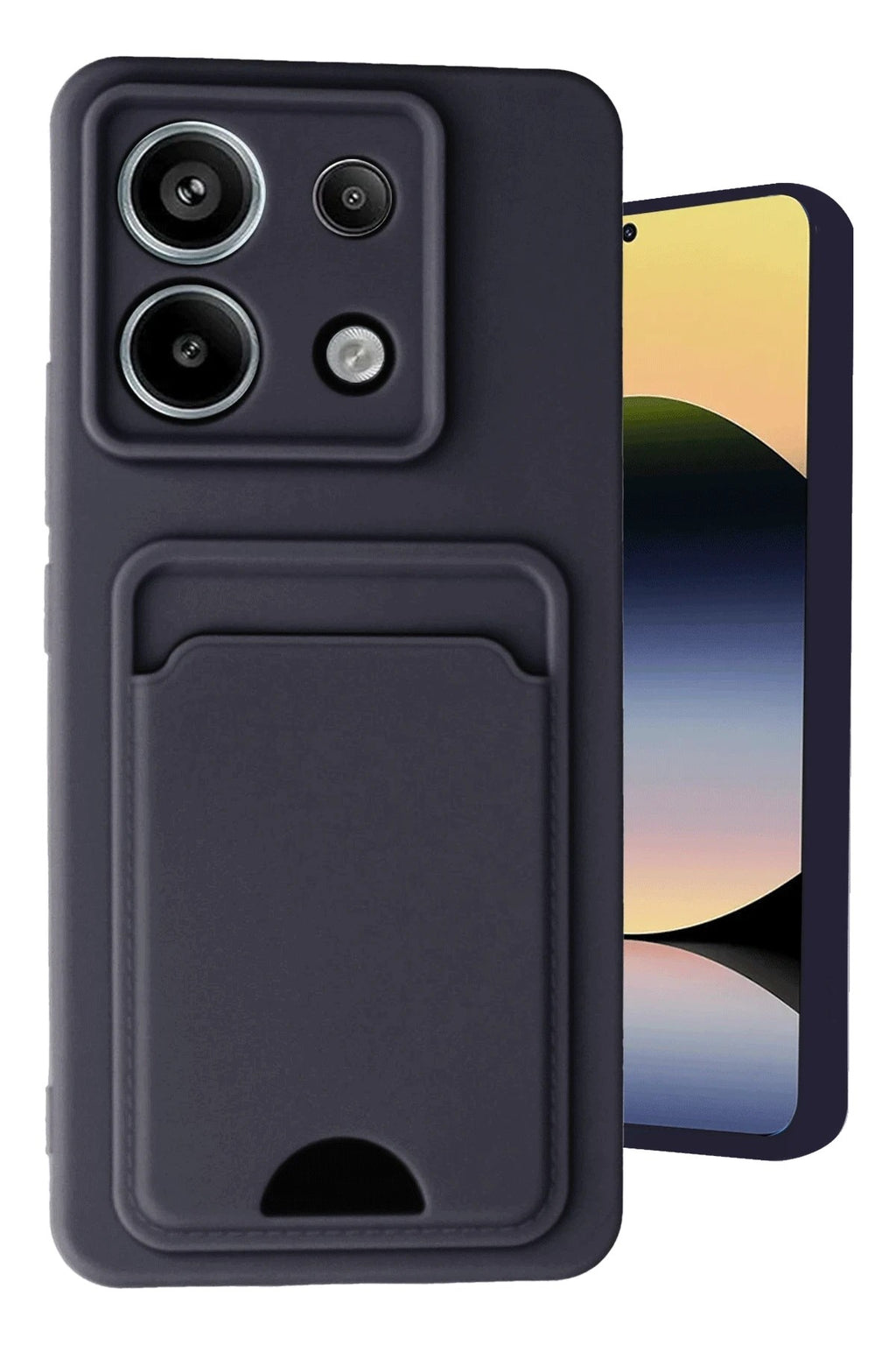 Mey İthalat® Redmi Note 13 Pro 5G Kılıf Kelvin Kartvizitli Silikon - Siyah