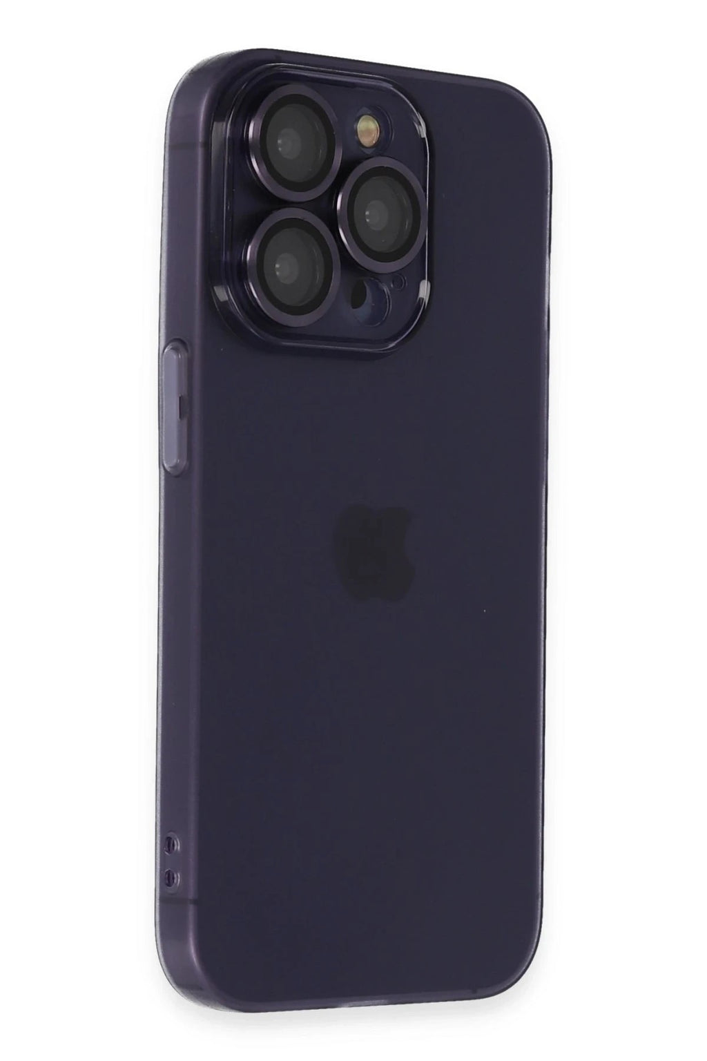 Mey İthalat® iPhone 14 Pro Max Kılıf Luko Lens Silikon - Derin Mor