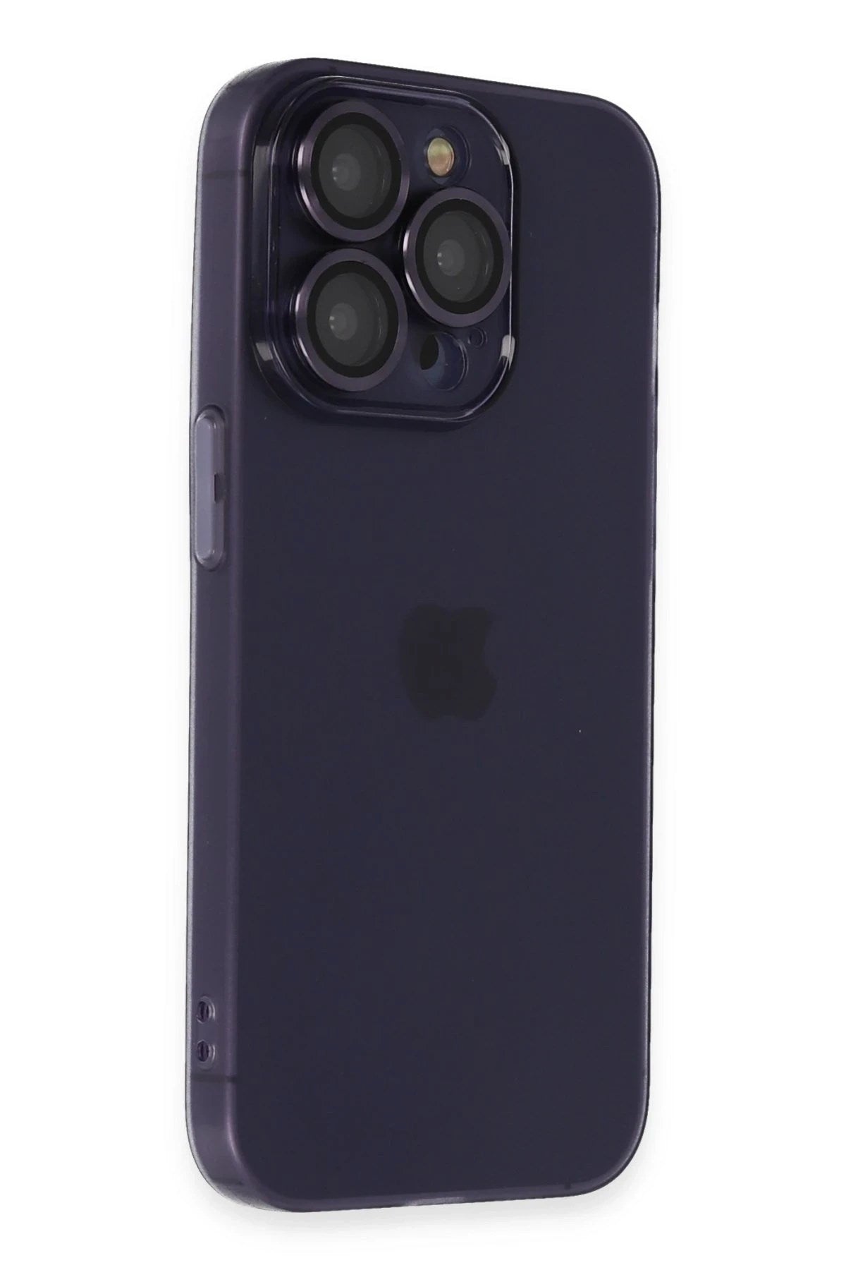 Mey İthalat® iPhone 14 Pro Max Kılıf Luko Lens Silikon - Derin Mor