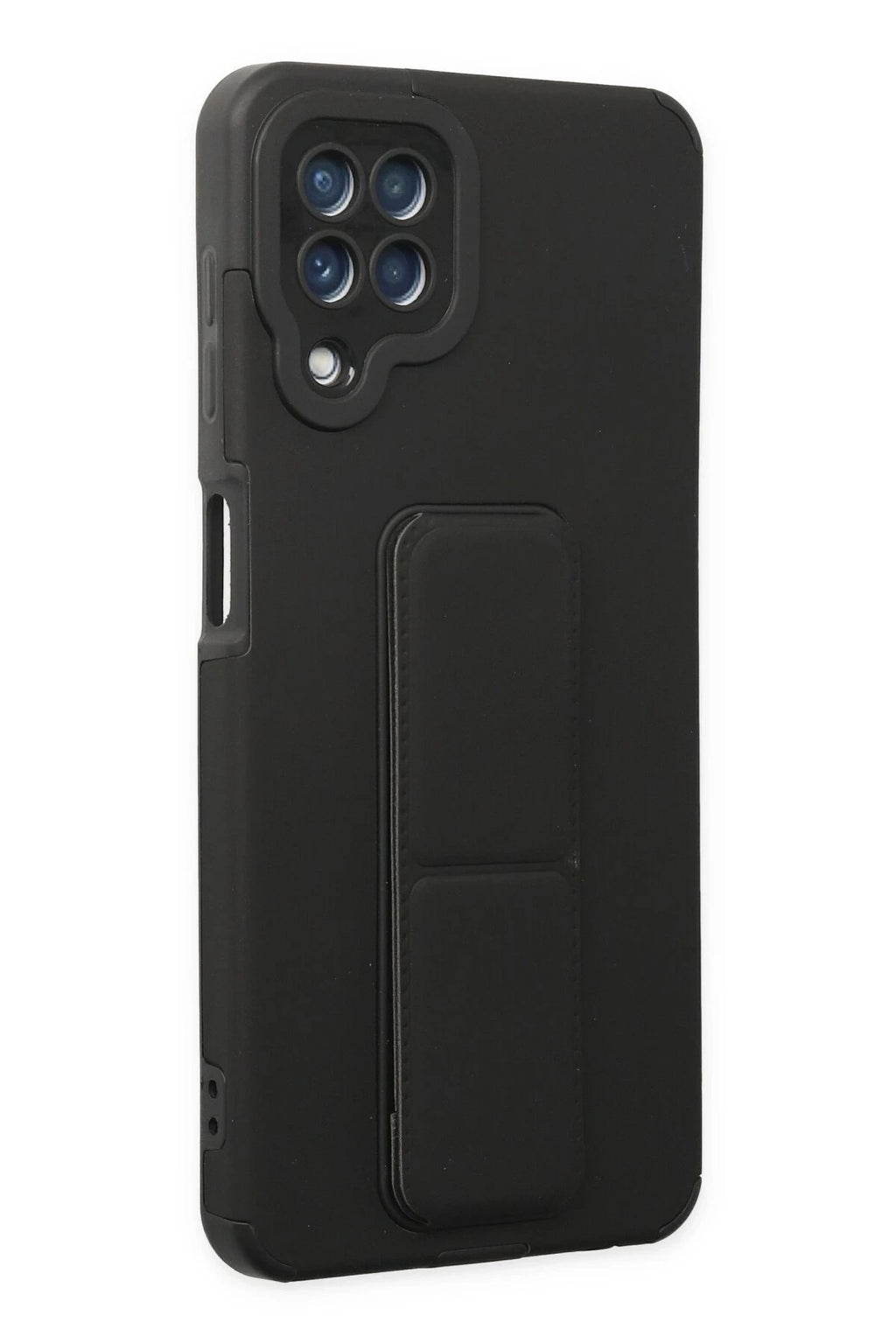 Mey İthalat® Samsung Galaxy A22 Kılıf Mega Standlı Silikon - Siyah