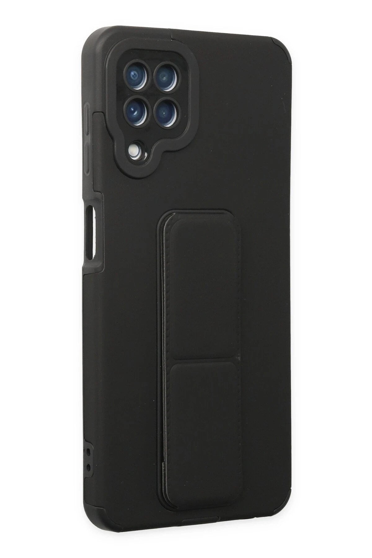 Mey İthalat® Samsung Galaxy A22 Kılıf Mega Standlı Silikon - Siyah