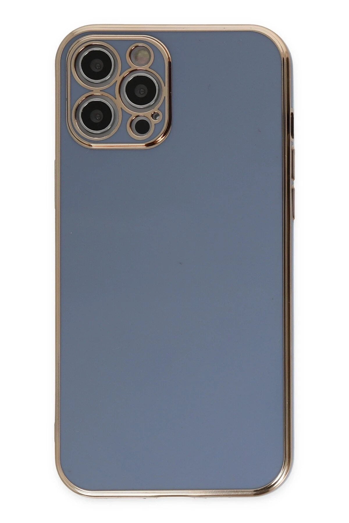 Mey İthalat® iPhone 12 Pro Kılıf Volet Silikon - Mavi