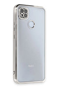 Mey İthalat® Redmi 9C Kılıf Lensli Silikon - Gümüş