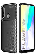 Mey İthalat® Huawei Y6P Kılıf Auto Focus Karbon Kapak - Siyah