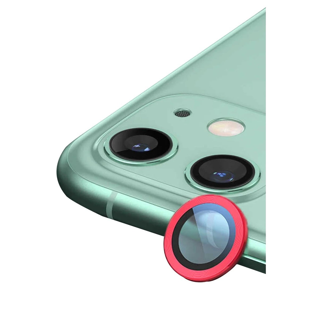 Mey İthalat® iPhone 12 Mini Raze Metal Kamera Lens - Kırmızı