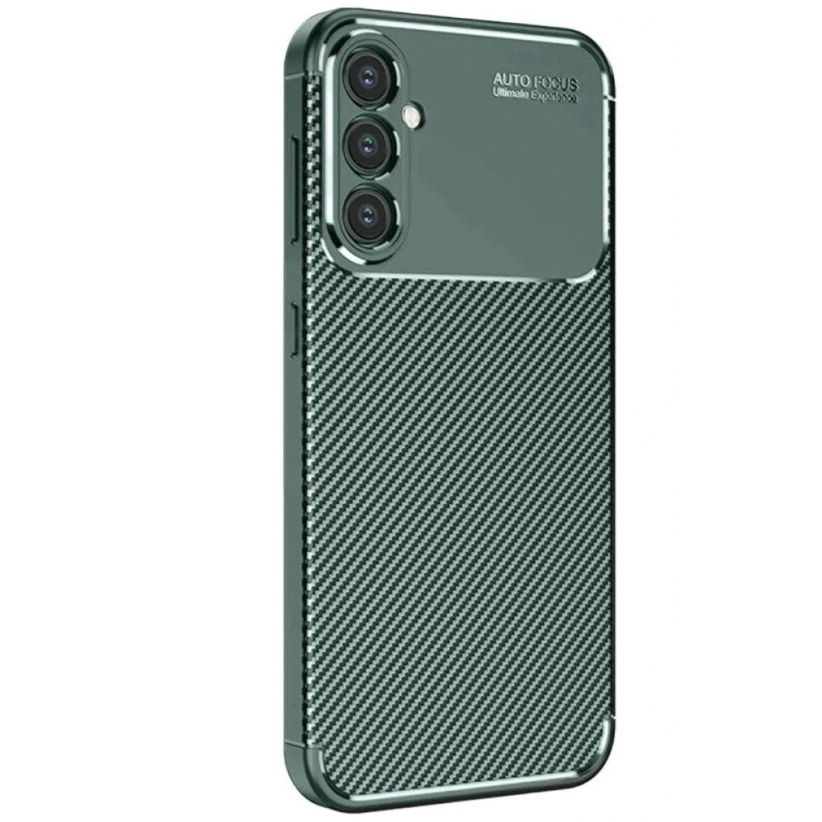 Mey İthalat® Samsung Galaxy S25 Kılıf Auto Focus Karbon Kapak - Koyu Yeşil