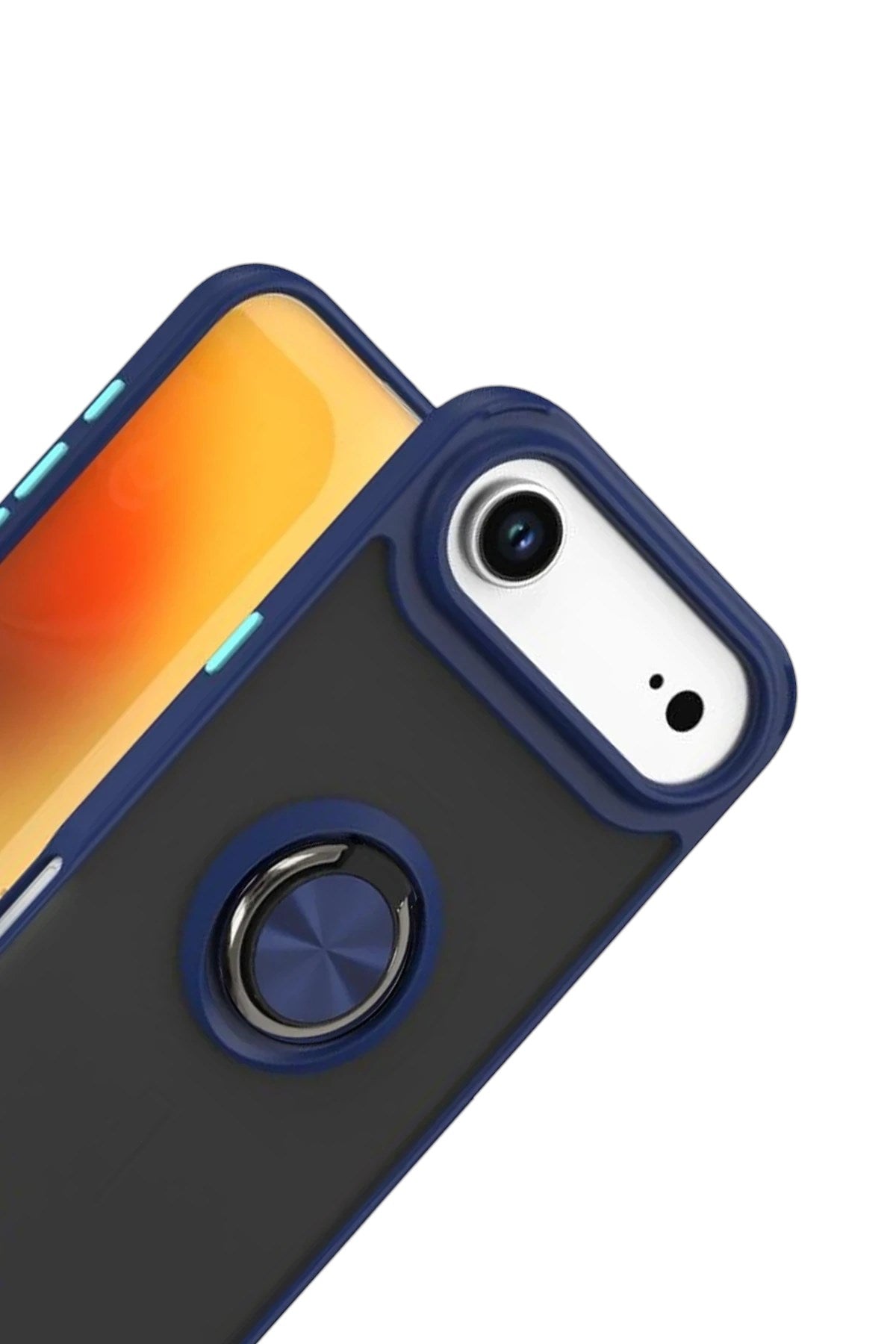 Mey İthalat® iPhone 17 Air Montreal Yüzüklü Silikon Kapak - Lacivert