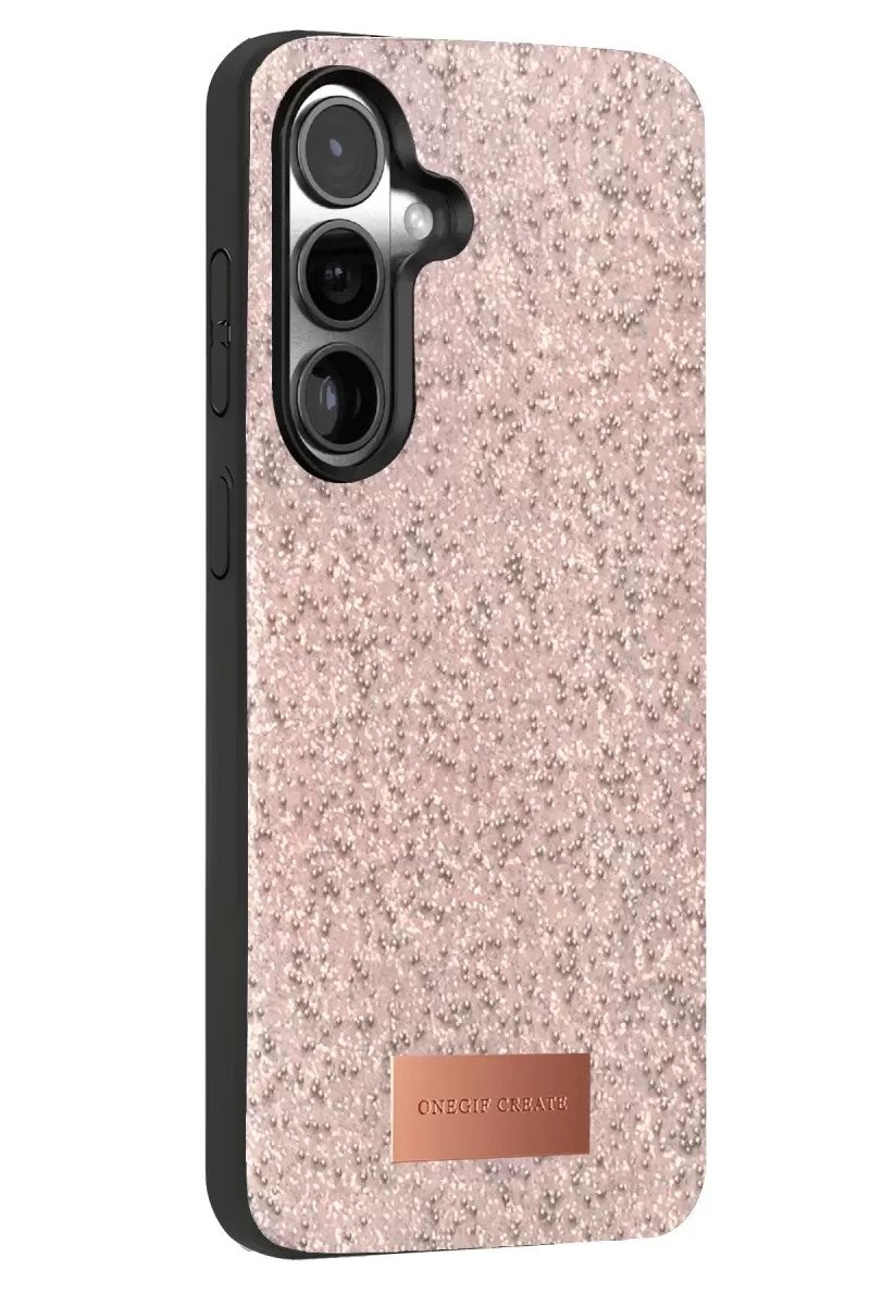 Mey İthalat® Samsung Galaxy S25 Bright Simli Kapak - Pembe