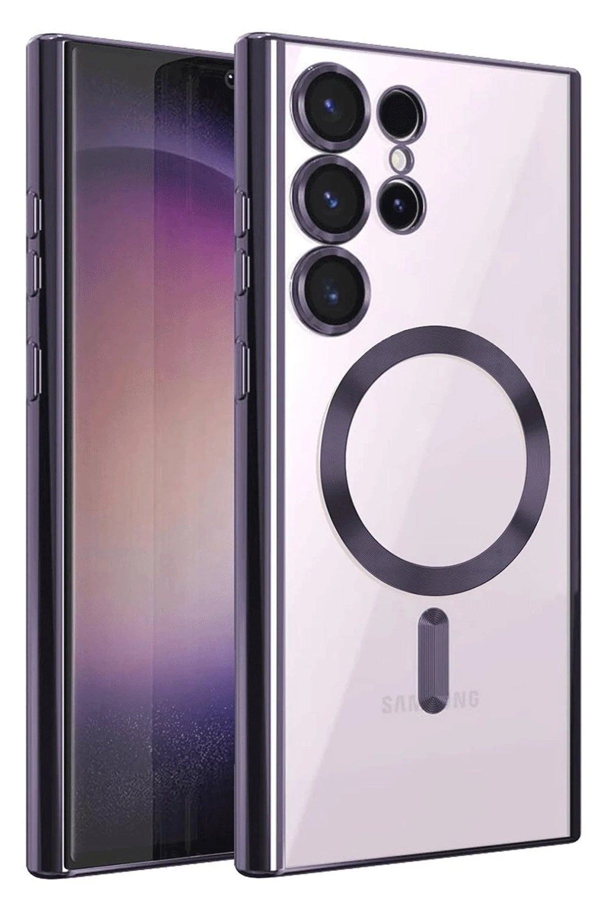 Mey İthalat® Samsung Galaxy S25 Ultra Kılıf Kross Magneticsafe Kapak - Mor