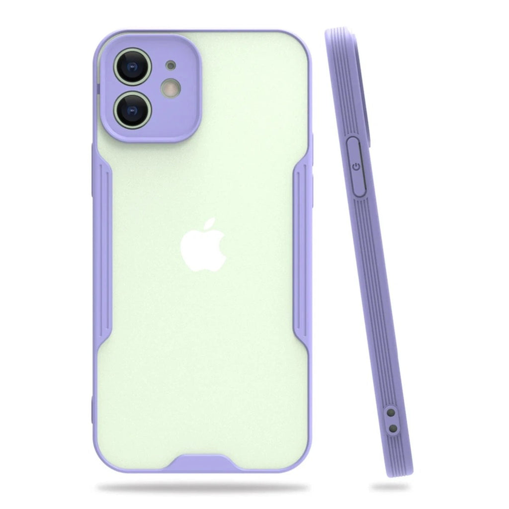 Mey İthalat® iPhone 12 Kılıf Platin Silikon - Lila