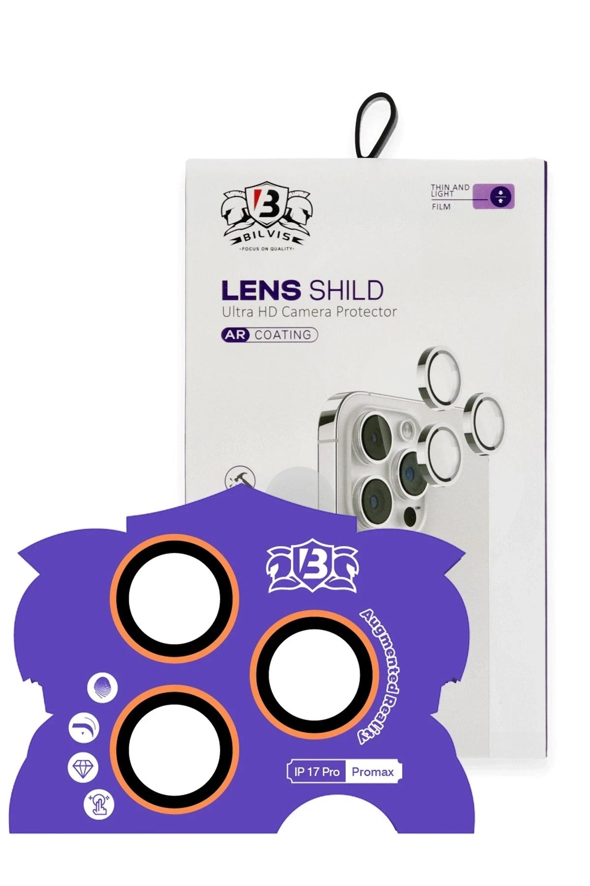 Mey İthalat® iPhone 17 Pro Max Bilvis Titan Kamera Lens - Turuncu