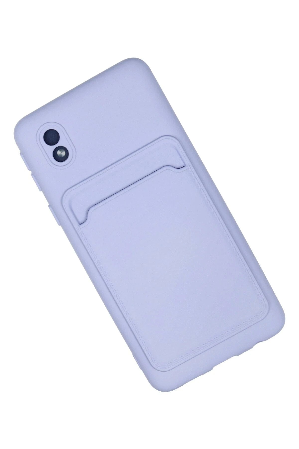 Mey İthalat® Samsung Galaxy A01 Core Kılıf Kelvin Kartvizitli Silikon - Lila