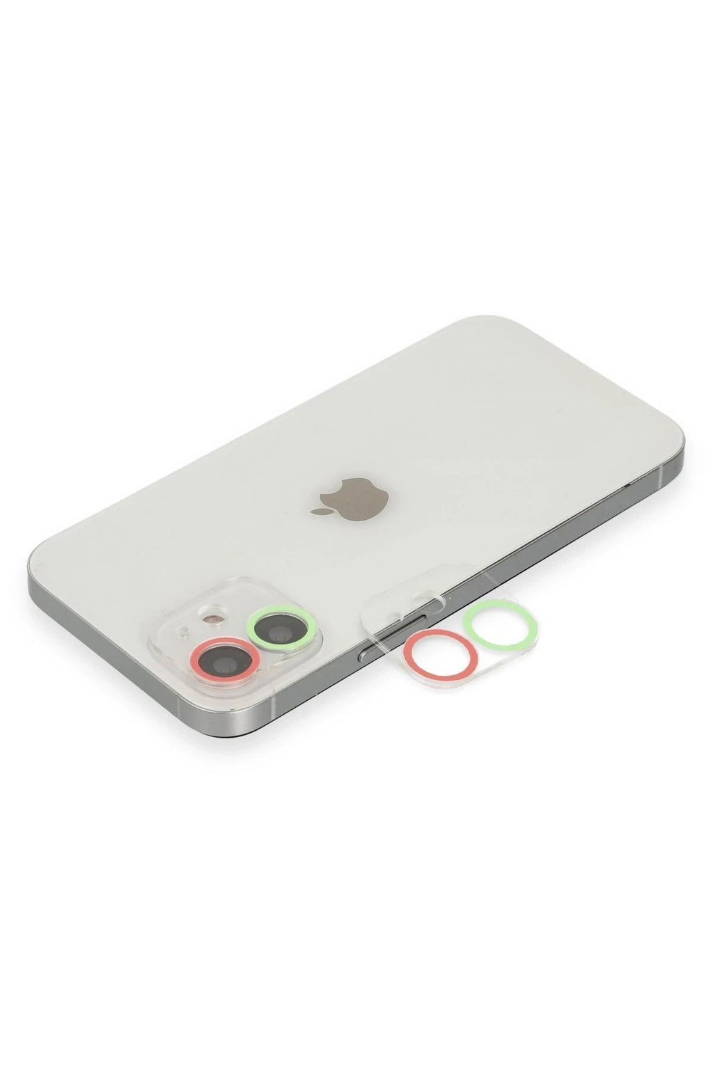 Mey İthalat® iPhone 12 Renkli Kamera Lens Koruma Cam - Yeşil-Pembe