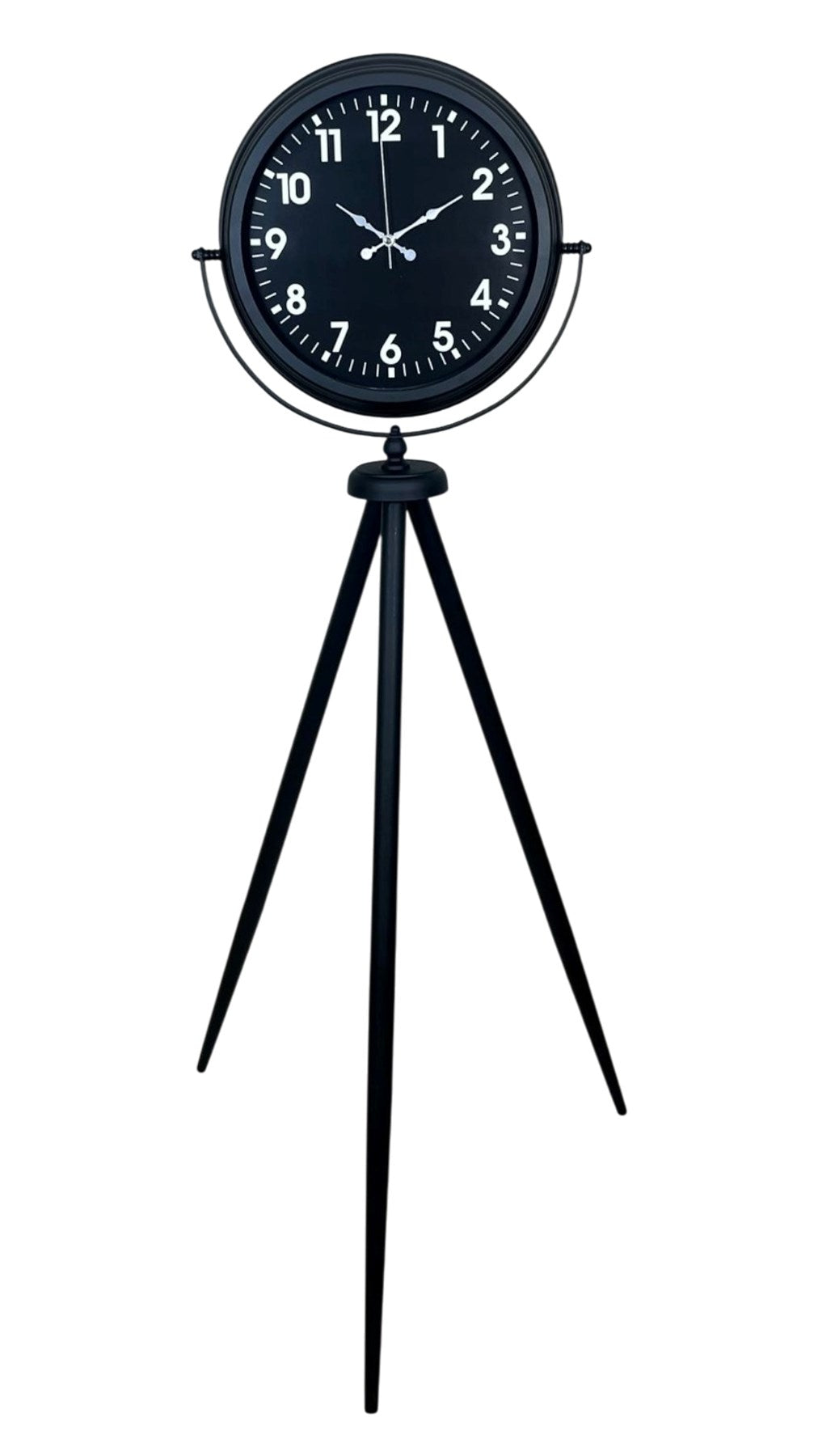 Siyah Asil Standart Stil Tripod Ayaklı Saat