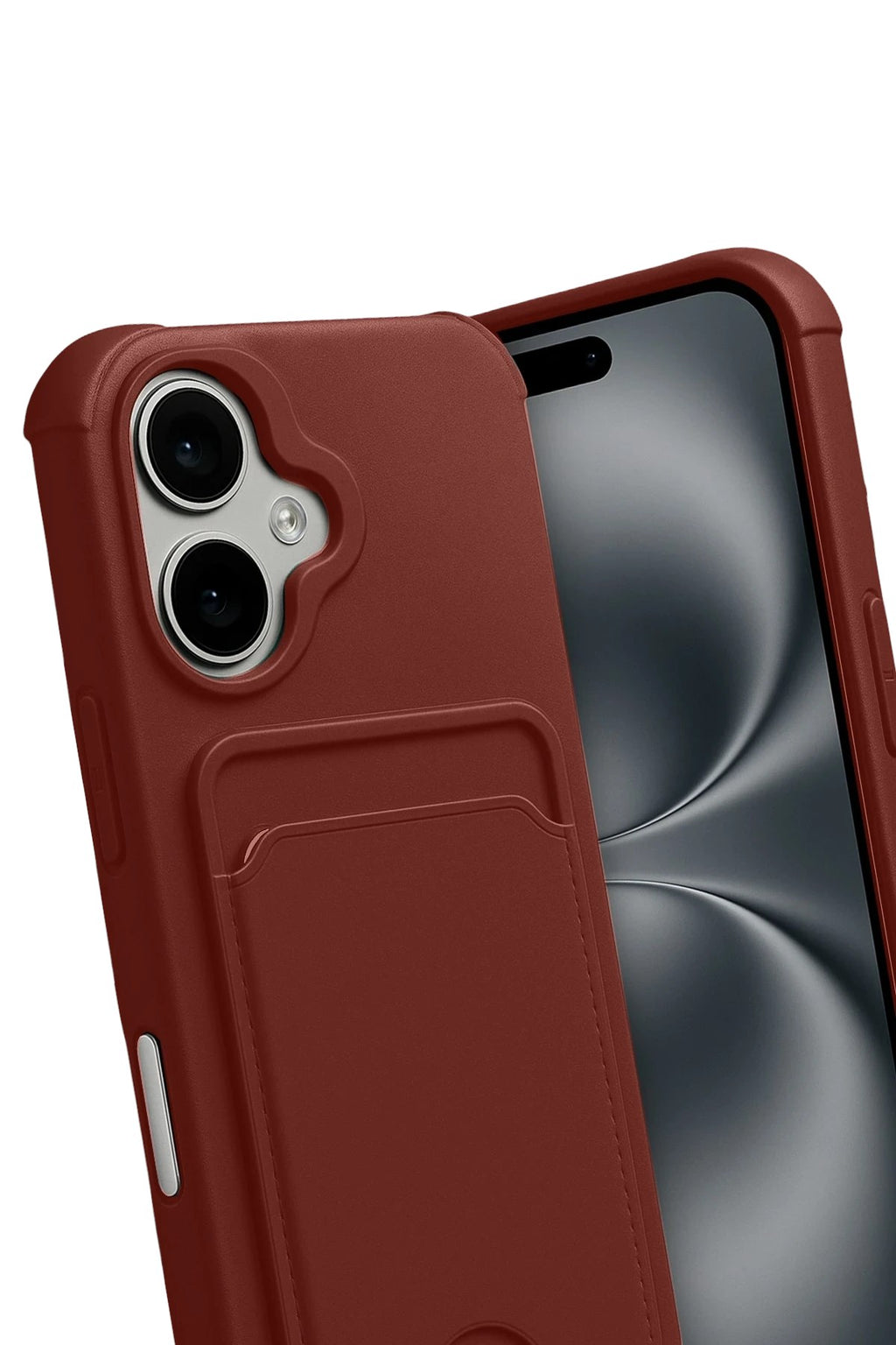 Mey İthalat® iPhone 17 Kelvin Kartvizitli Silikon - Bordo