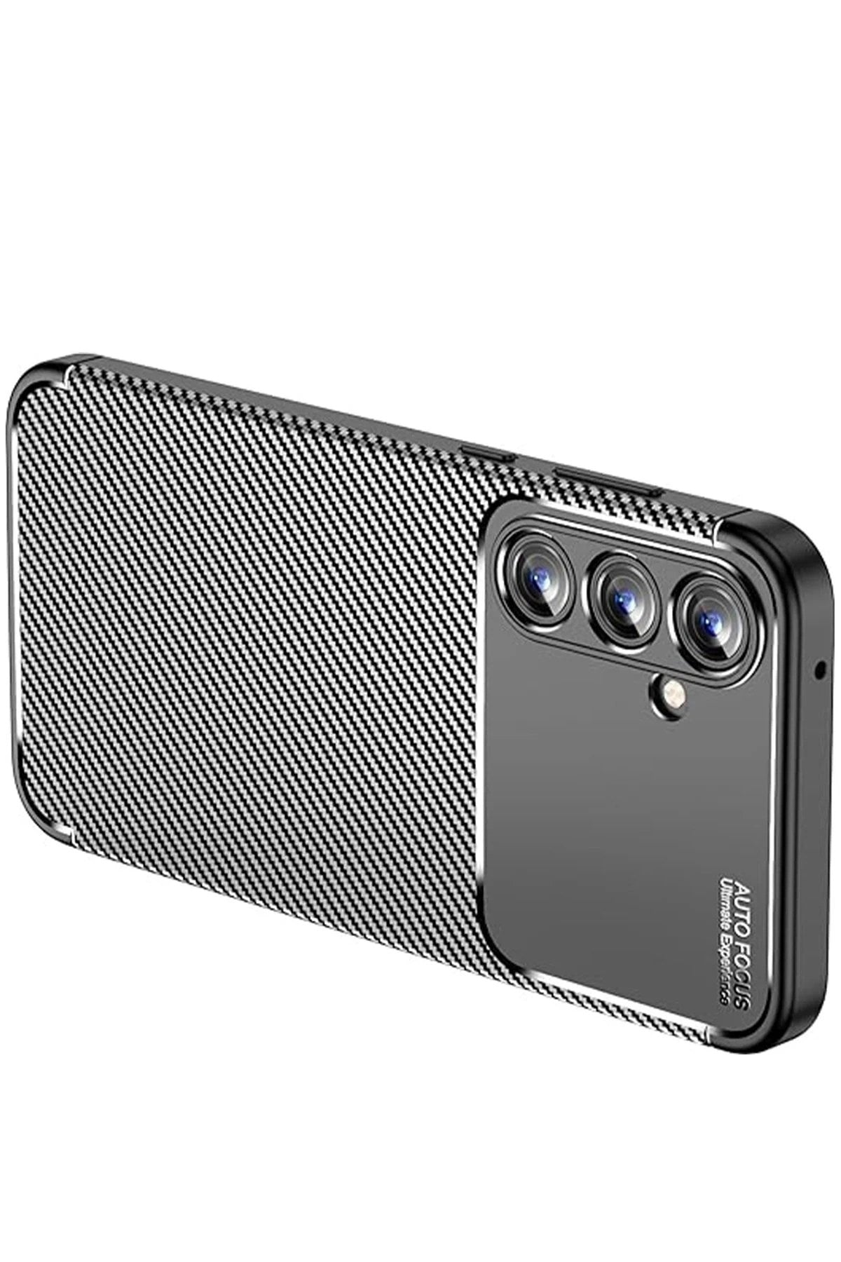 Mey İthalat® Samsung Galaxy A15 4G Kılıf Auto Focus Karbon Kapak - Siyah