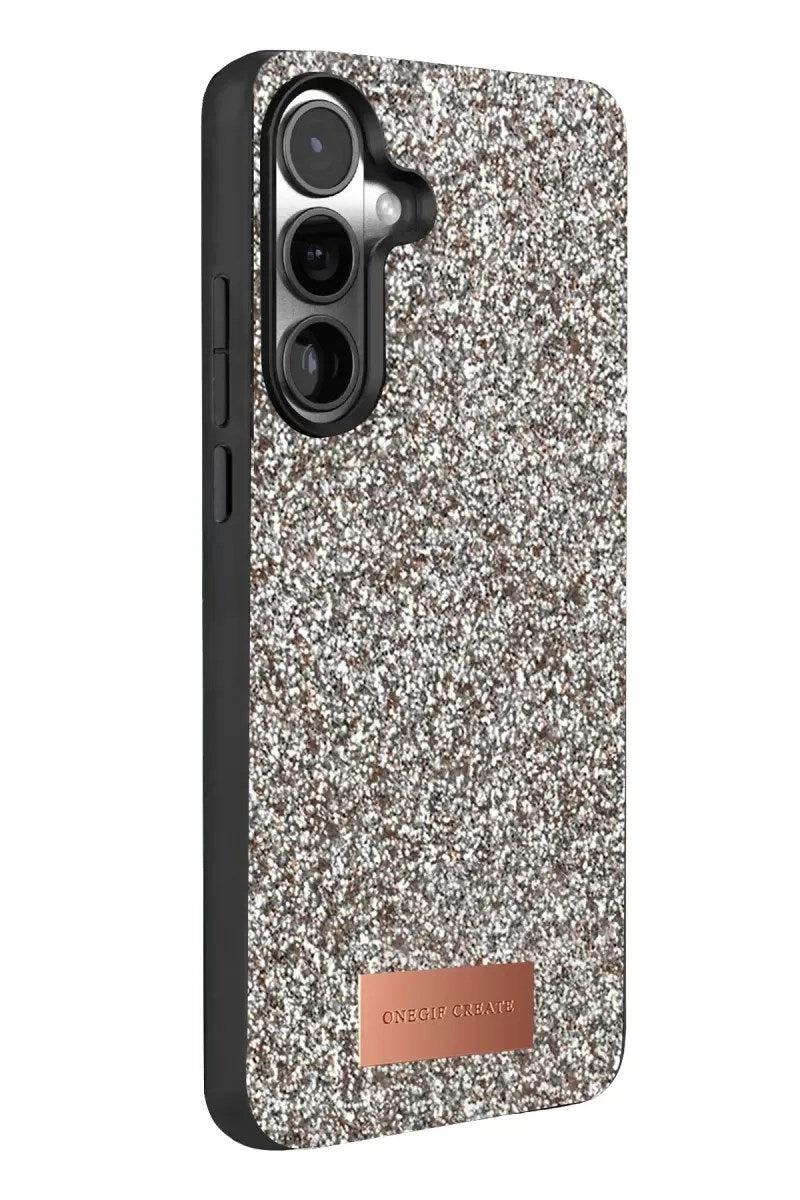 Mey İthalat® Samsung Galaxy A37 5G Bright Simli Kapak - Gümüş