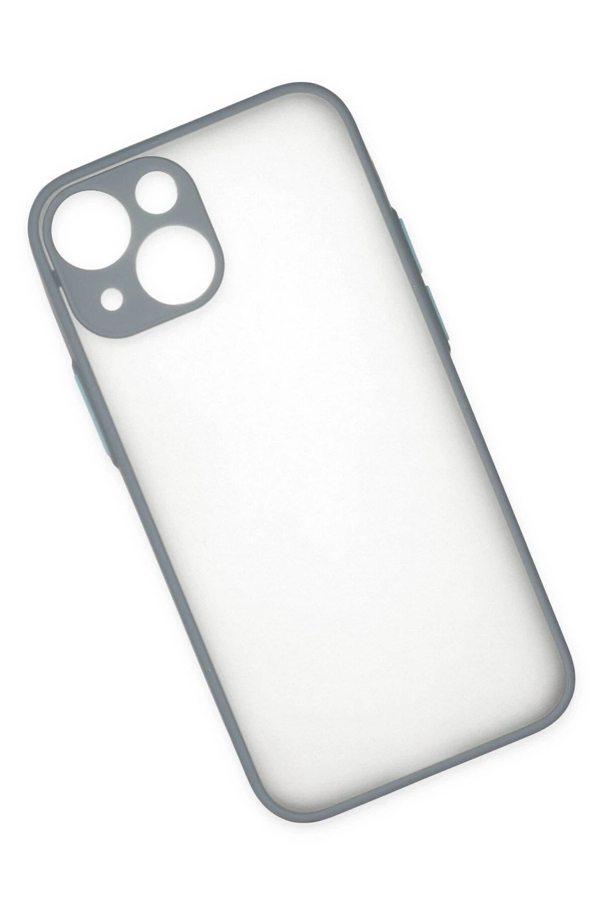 Mey İthalat® iPhone 15 Plus Kılıf Montreal Silikon Kapak - Gri