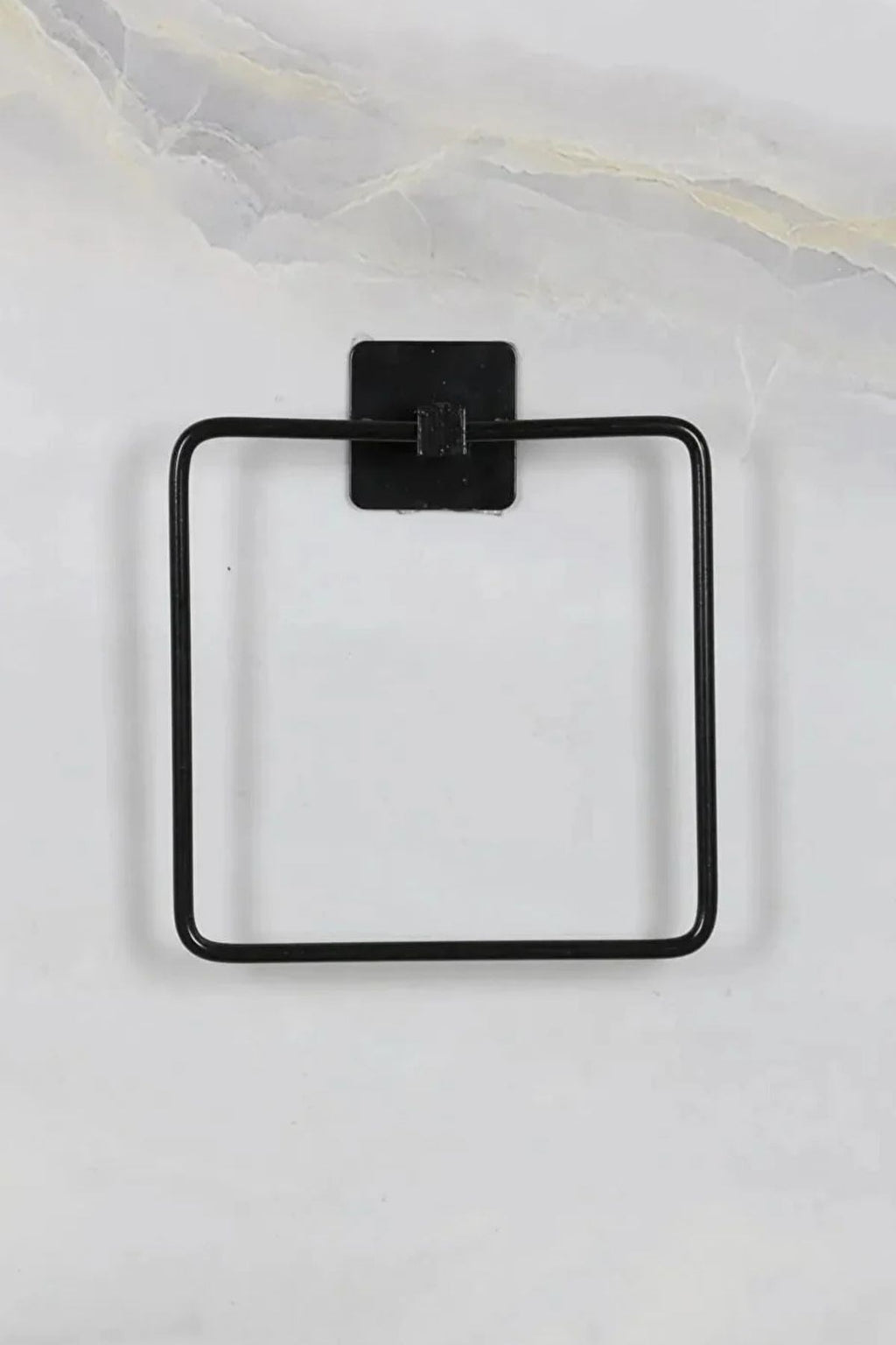 Kendiliğinden Yapışkanlı Siyah Paslanmaz Metal Kare Havluluk