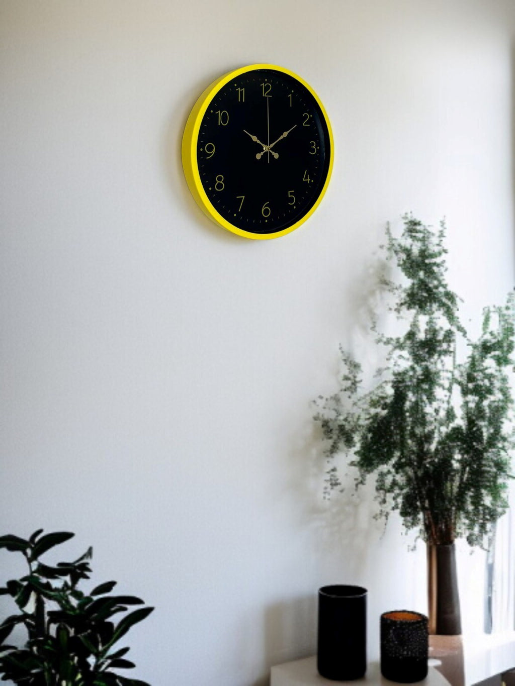 36 Cm Sarı Şık Duvar Saati
