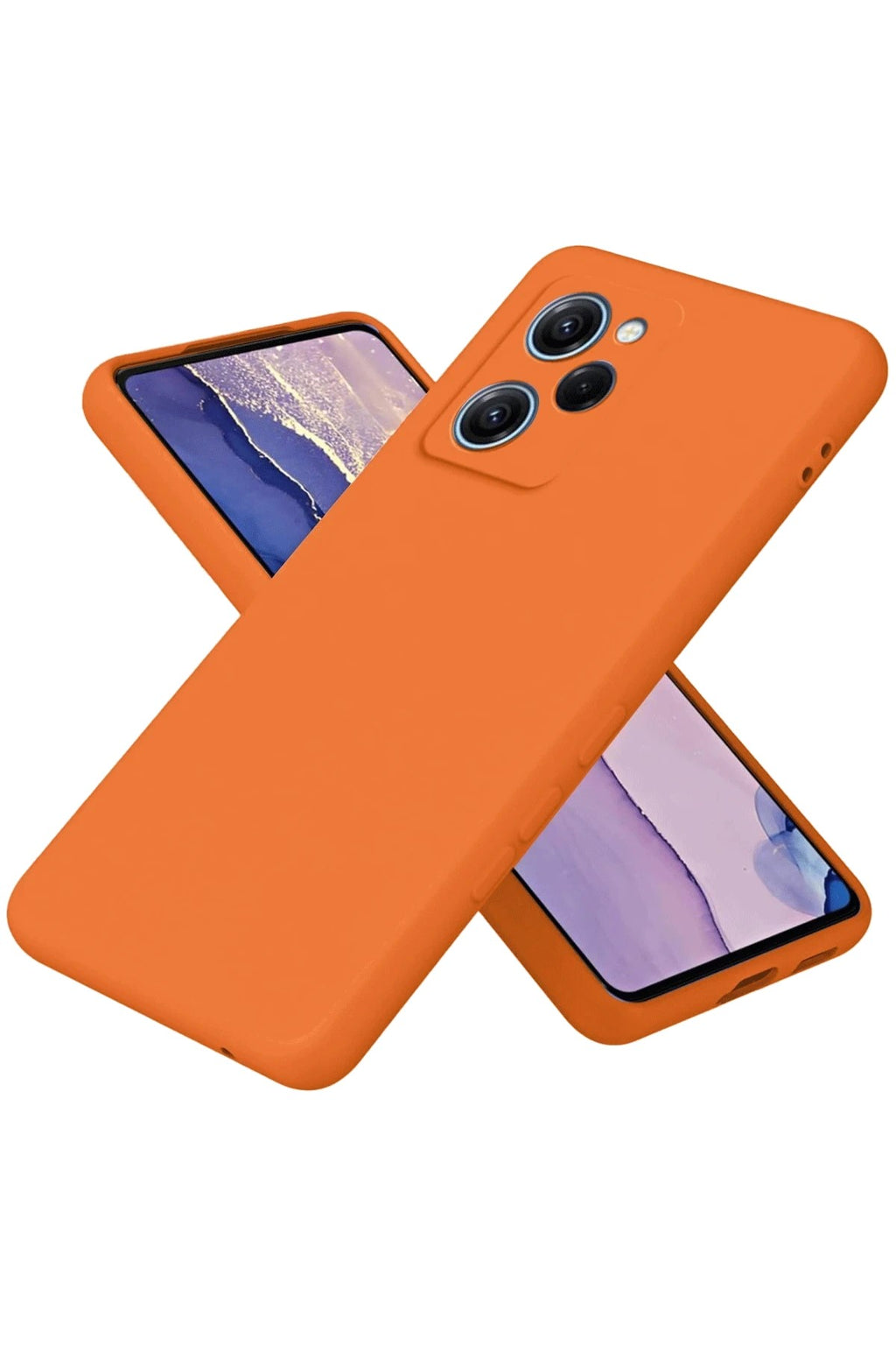 Mey İthalat® Poco X5 Pro 5G Nano içi Kadife Silikon - Turuncu