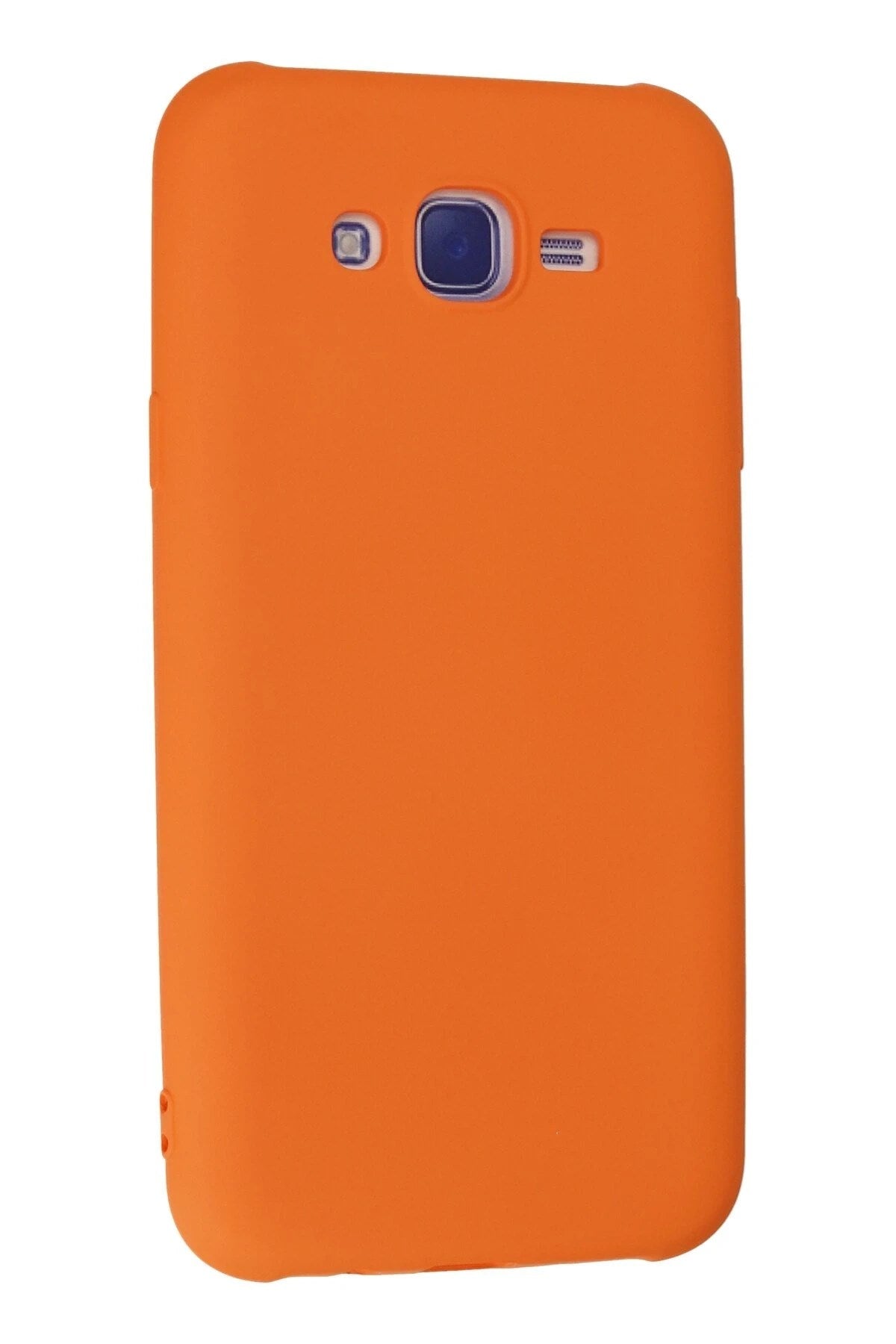 Mey İthalat® Samsung Galaxy J7 Kılıf Nano içi Kadife Silikon - Turuncu