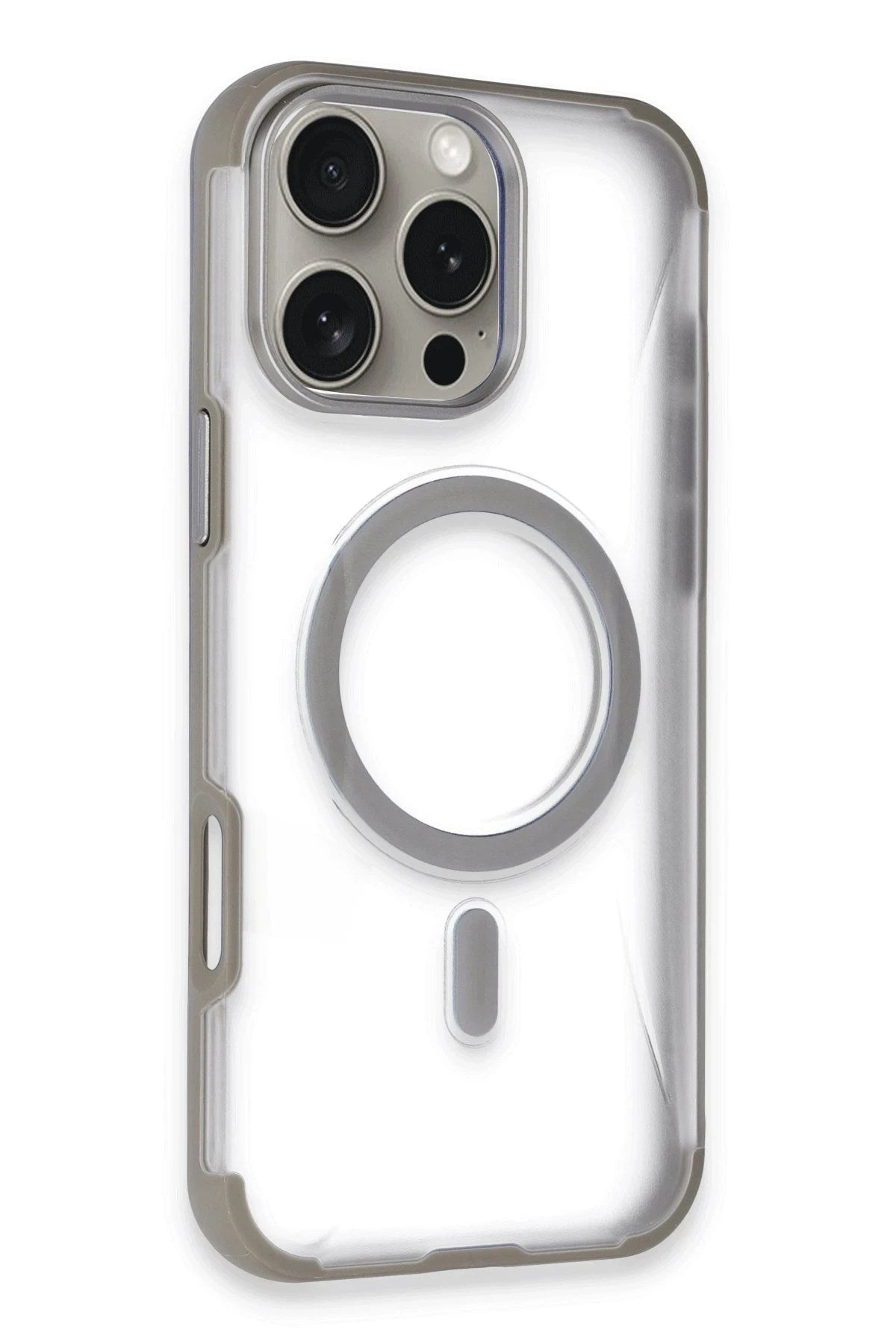 Mey İthalat® iPhone 16 Pro Max Hilton Magsafe Kapak - Titan Gri