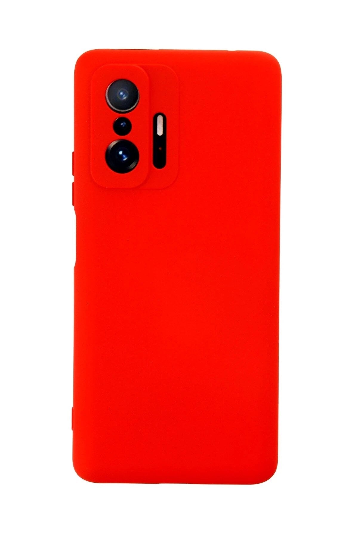 Mey İthalat® Mi 11T Pro Kılıf Nano içi Kadife Silikon - Kırmızı