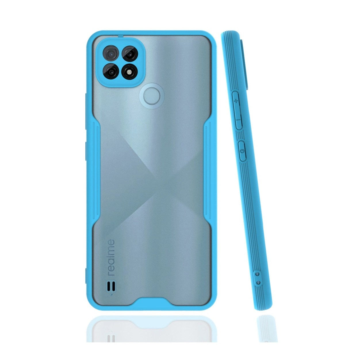 Mey İthalat® Realme C21 Kılıf Platin Silikon - Mavi