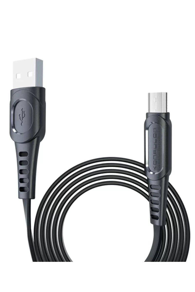 Mey İthalat® DC01 Süper Hızlı Micro USB Kablo 1M 2.4A - Siyah