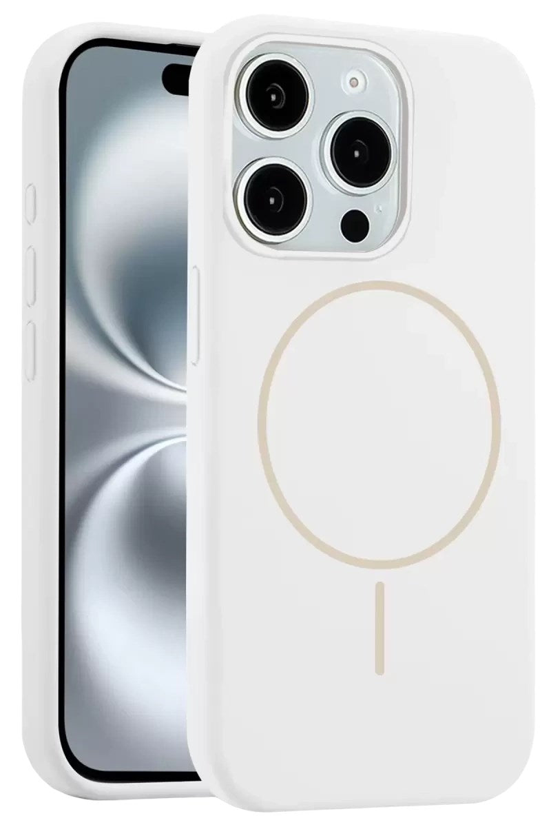 Mey İthalat® iPhone 14 Pro Max Kılıf Jully Magsafe Kapak - Beyaz
