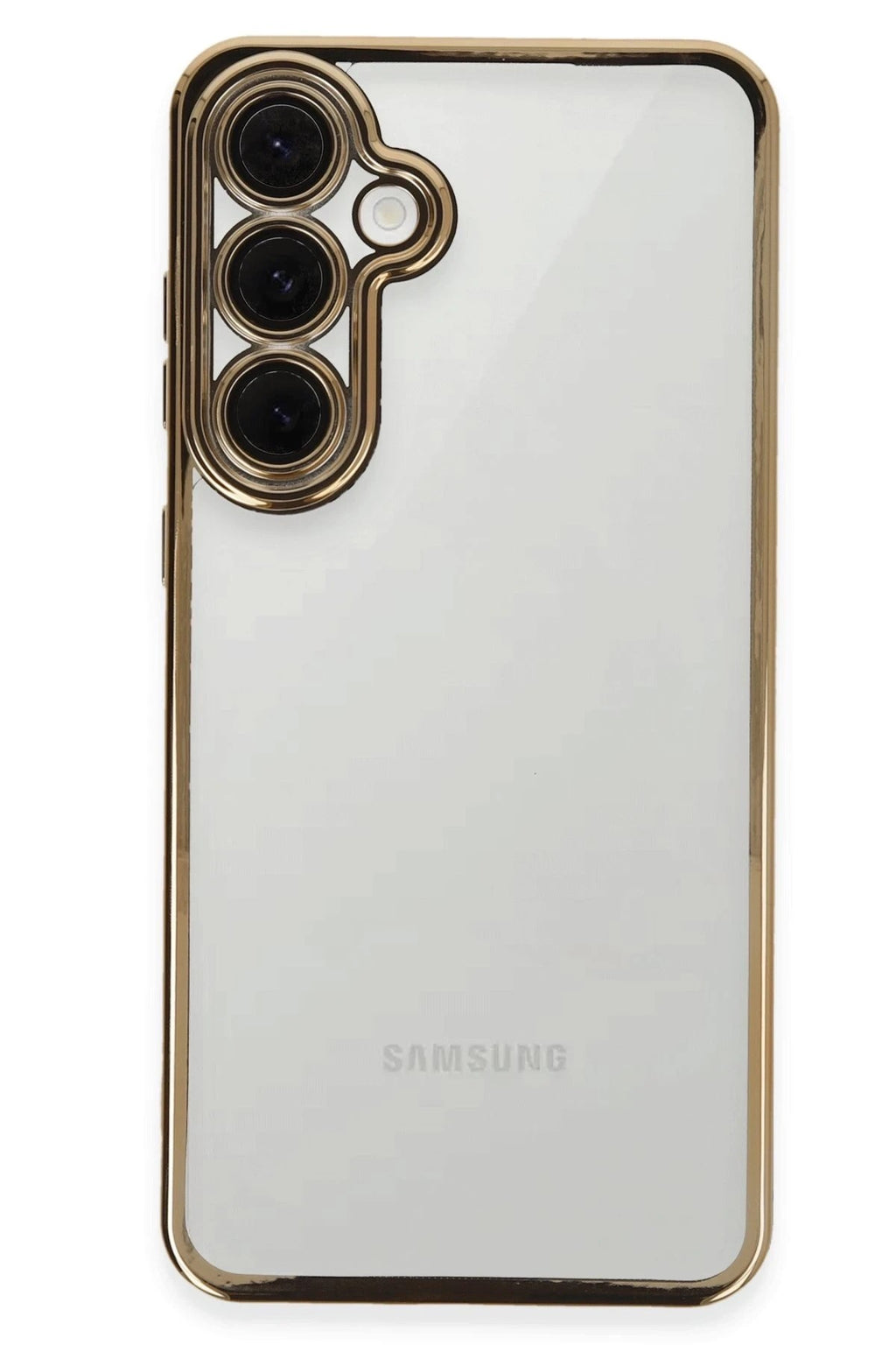 Mey İthalat® Samsung Galaxy S24 FE Kılıf Lensli Silikon - Gold