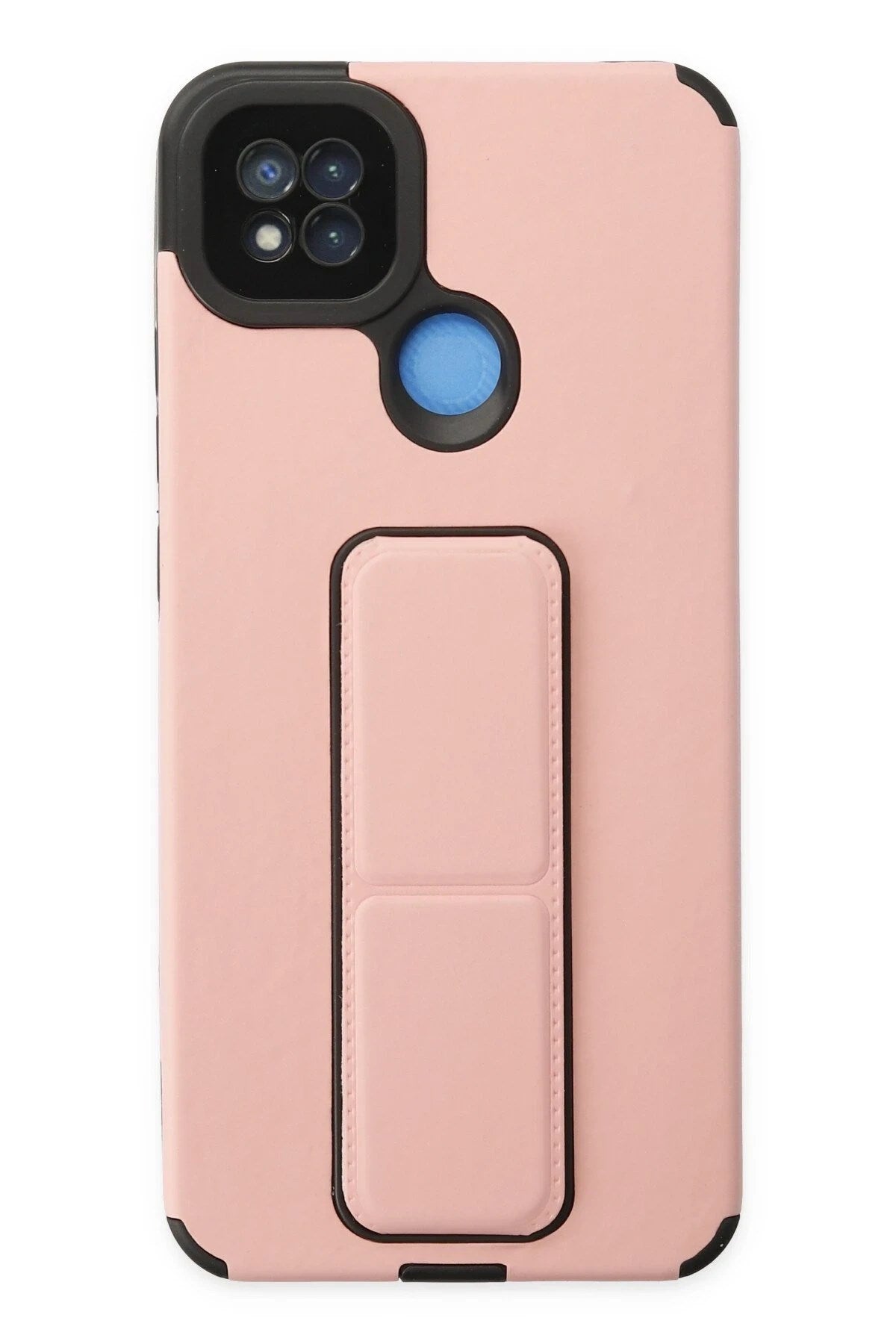 Mey İthalat® Redmi 9C Kılıf Mega Standlı Silikon - Pudra