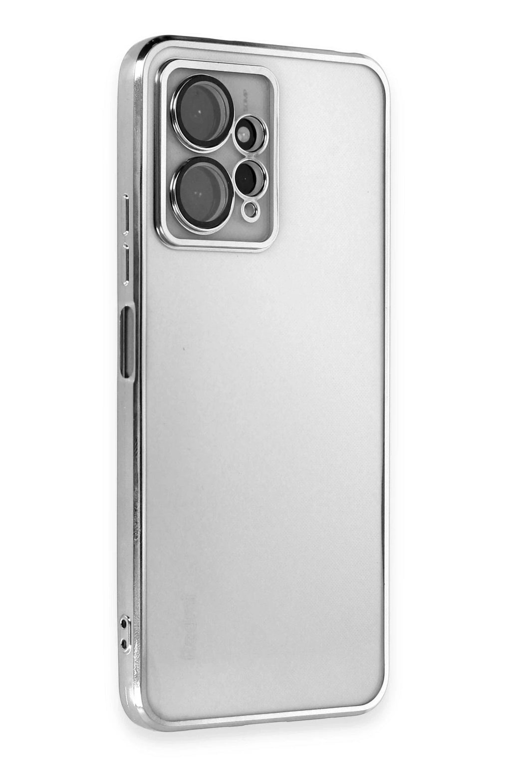 Mey İthalat® Redmi Note 12 4G Kılıf Lensli Silikon - Gümüş