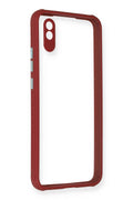 Mey İthalat® Redmi 9A Kılıf Miami Şeffaf Silikon - Fuşya