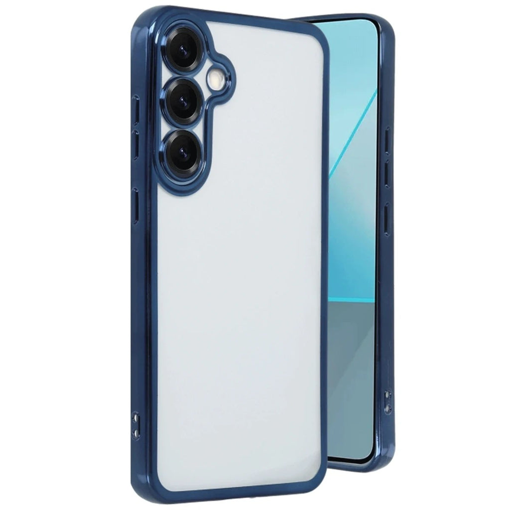 Mey İthalat® Samsung Galaxy S25 Kılıf Lensli Silikon - Lacivert