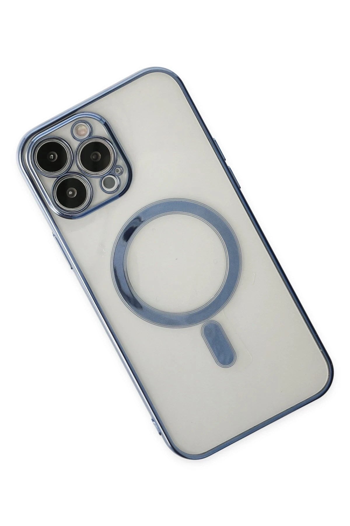 Mey İthalat® iPhone 14 Pro Kılıf Magneticsafe Lazer Silikon - Sierra Blue