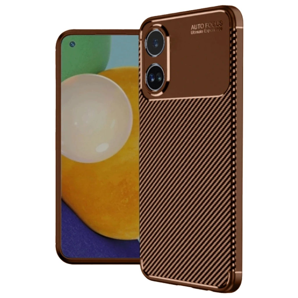 Mey İthalat® A60 Kılıf Auto Focus Karbon Kapak - Kahverengi