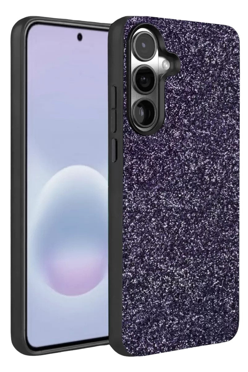 Mey İthalat® Samsung Galaxy A37 5G Bright Simli Kapak - Derin Mor