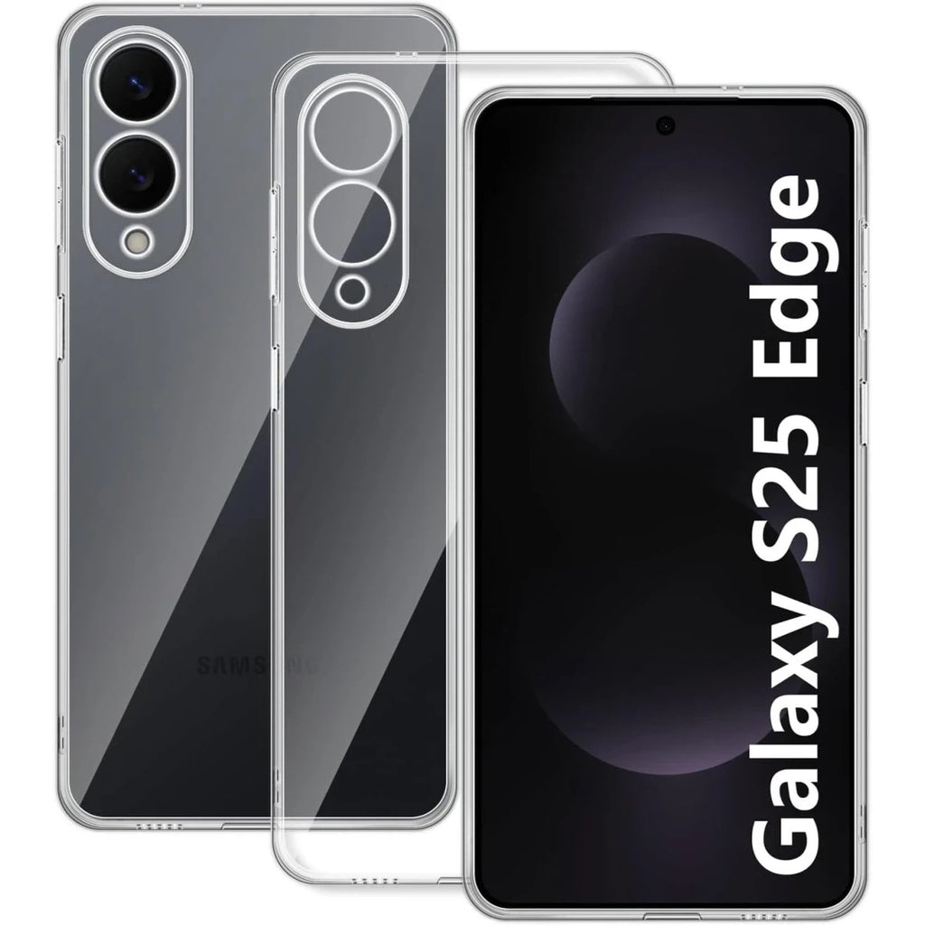 Mey İthalat® Samsung Galaxy S25 Edge Kılıf Lüx Şeffaf Silikon