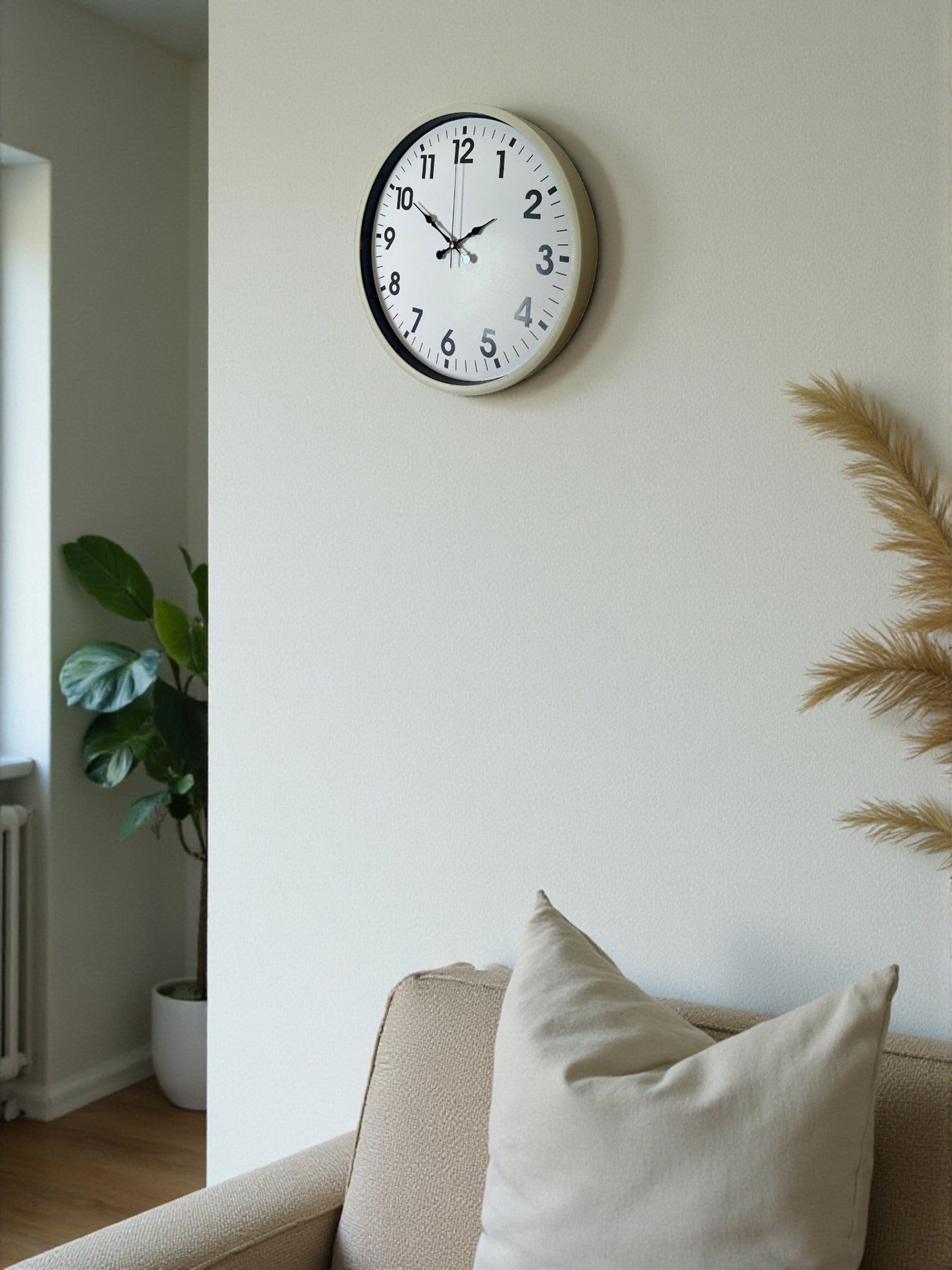 36 Cm Standart Krem Duvar Saati