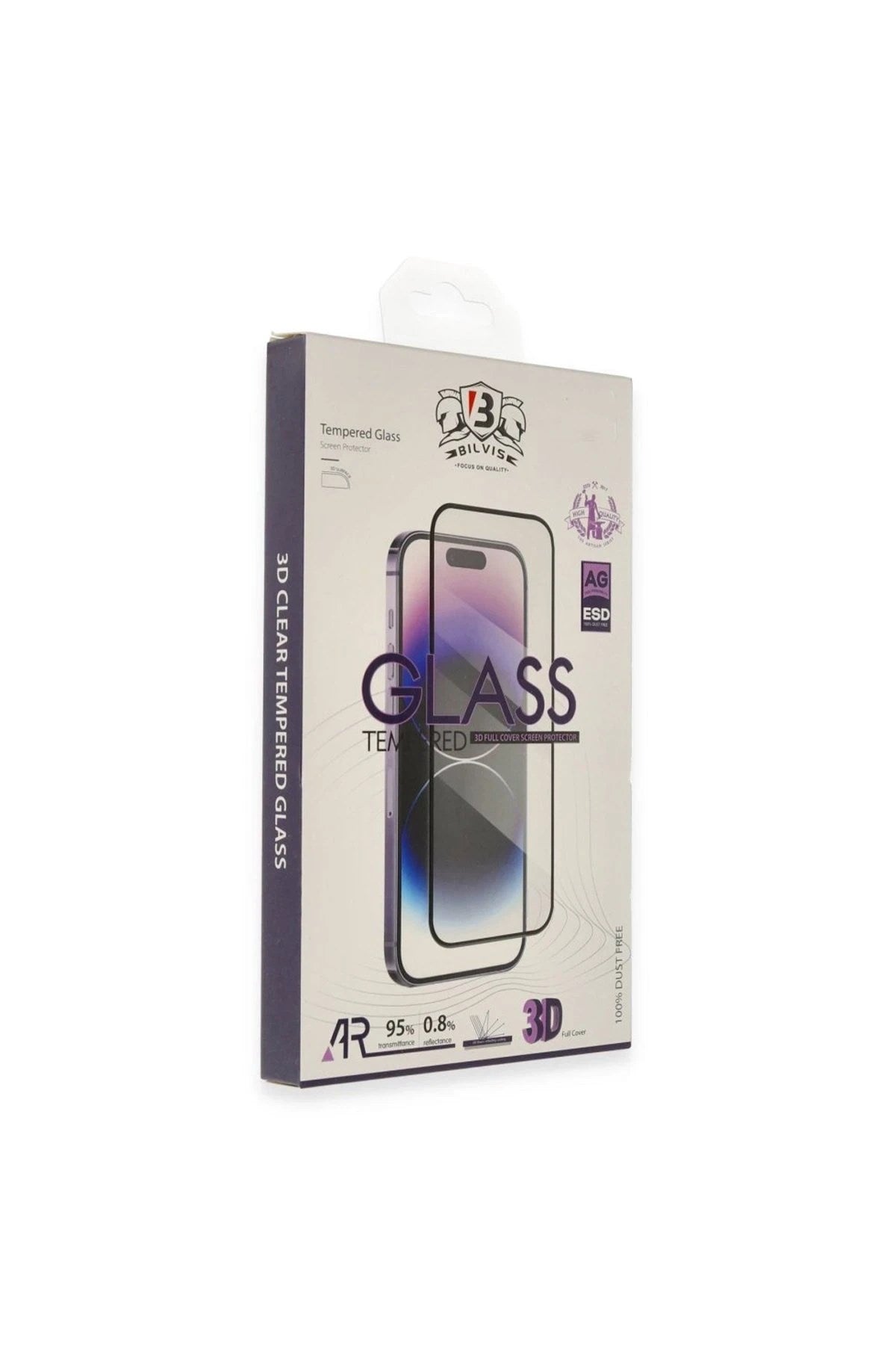 Mey İthalat® iPhone 16 Plus Bilvis 3D Cam Ekran Koruyucu