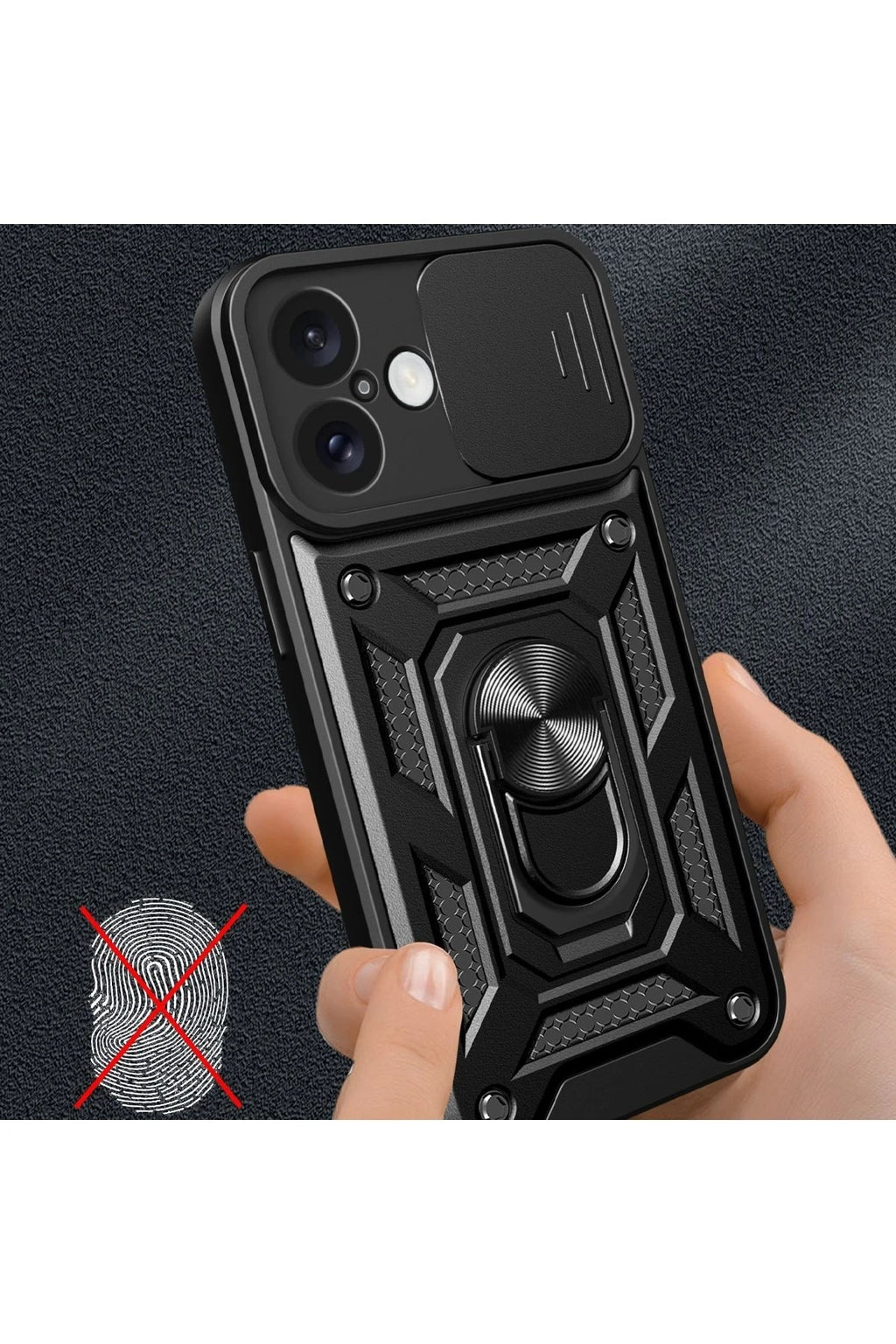 Mey İthalat® iPhone 16 Kılıf Pars Lens Yüzüklü Silikon - Yeşil