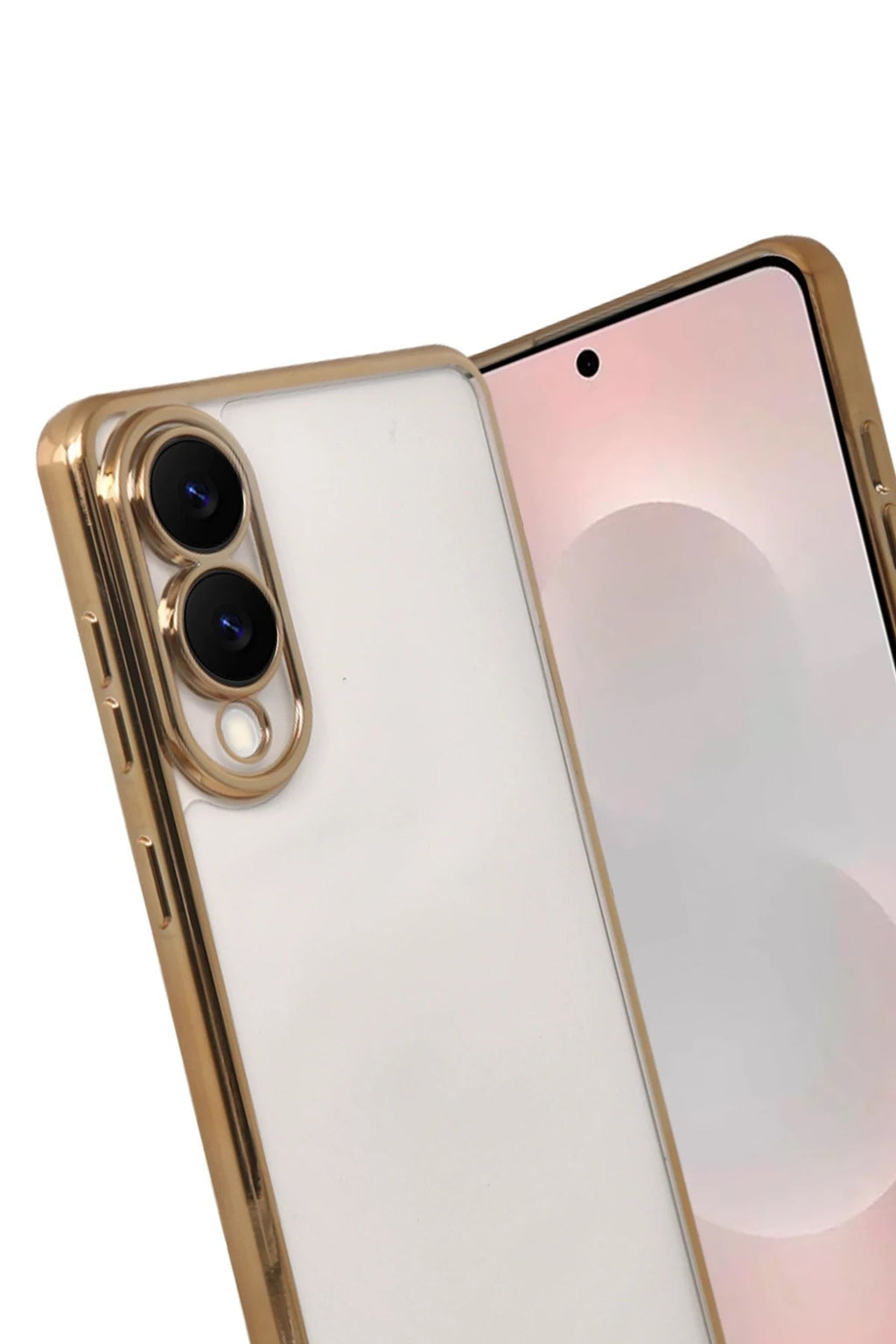 Mey İthalat® Samsung Galaxy S25 Edge Lensli Silikon - Gold